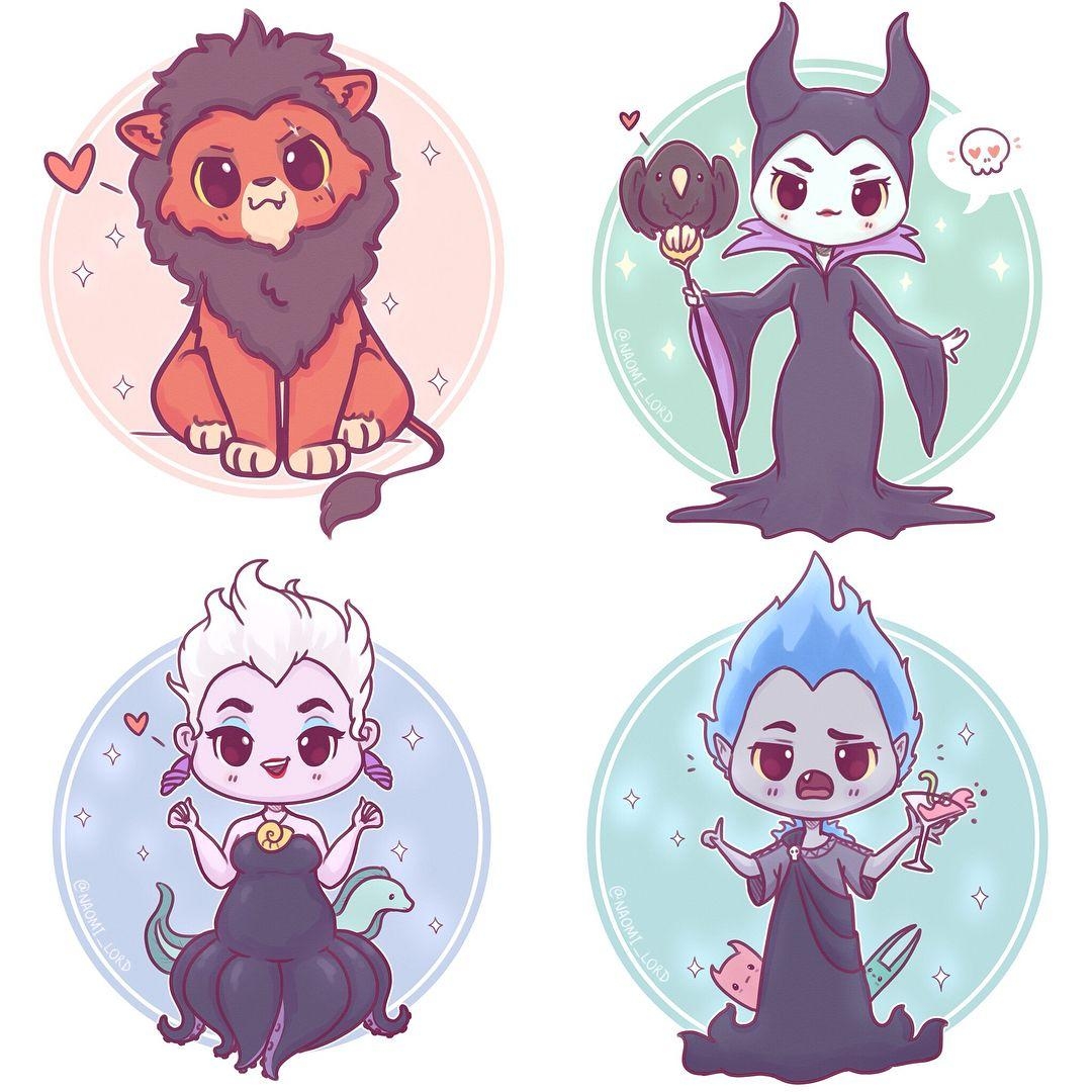 1080x1080 Chibi Disney Villains! ✨✨ All of these lil guys are now, Phone