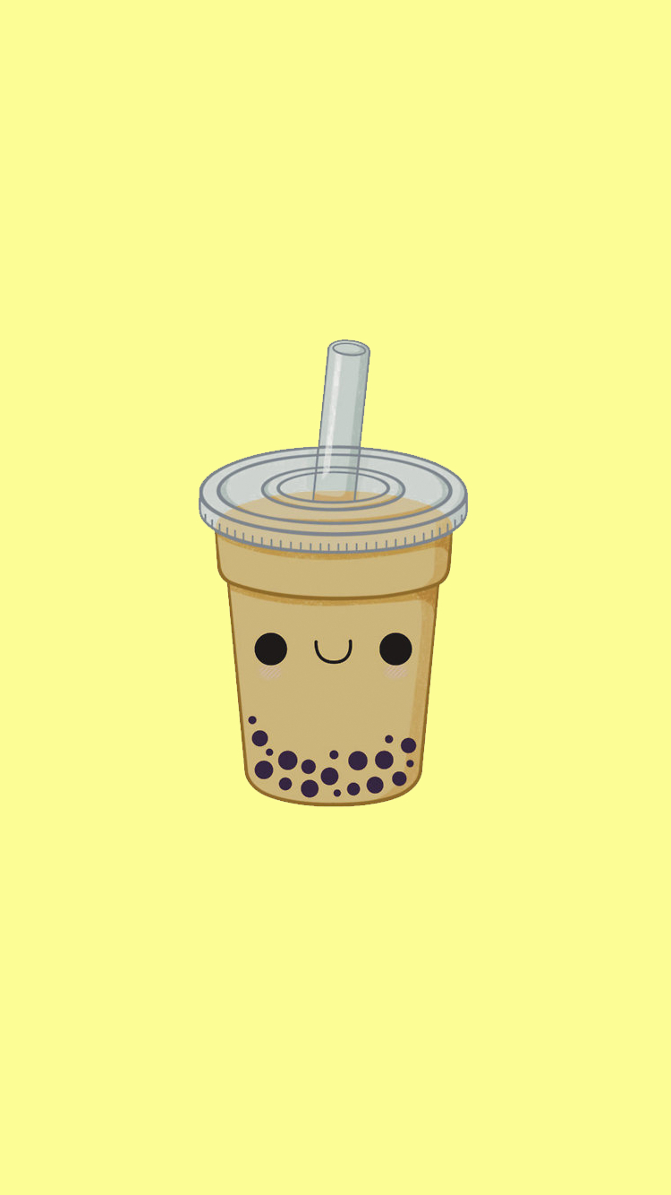 750x1340 Milktea wallpaper. Tea wallpaper, Cute food wallpaper, Watercolor wallpaper iphone, Phone