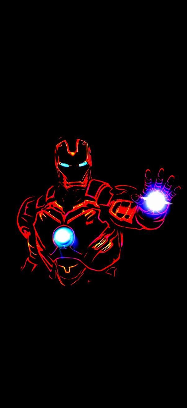 610x1310 Iron Man amoled wallpaper, Phone