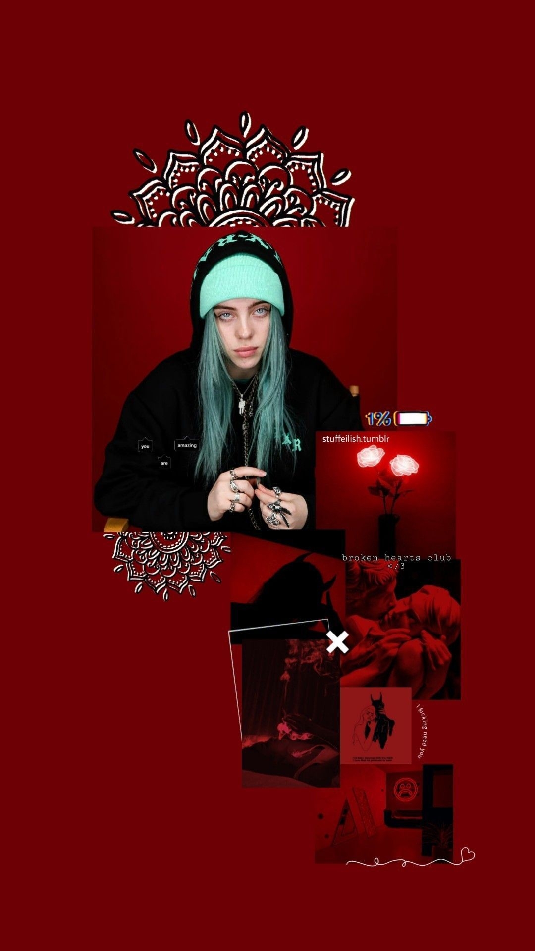 1080x1920 Billie Eilish Red Wallpaper Free Billie Eilish Red Background, Phone