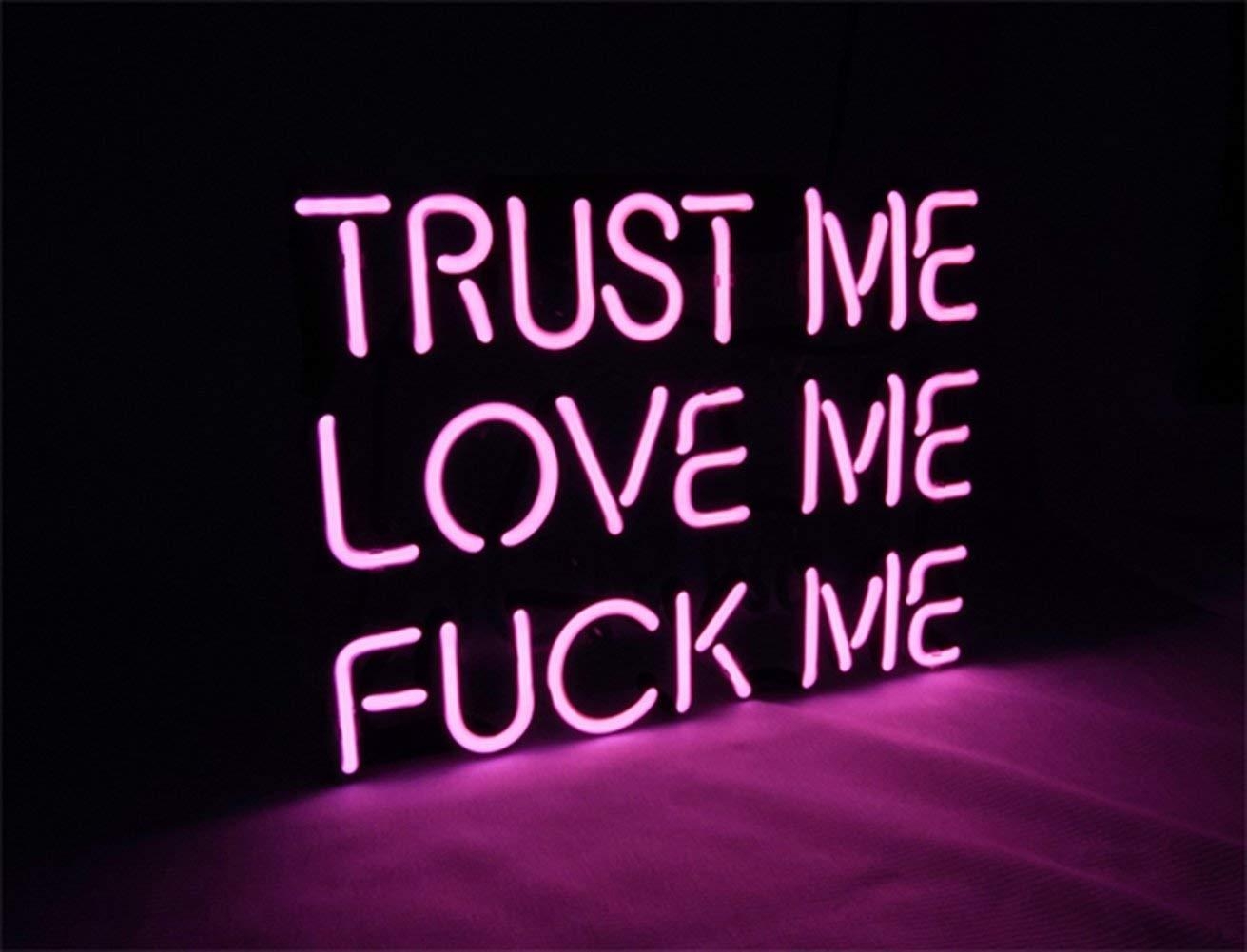 1320x1010 Trust Me Love Me Fuck Me' Cool Bar Neon Sign Pink Lamp Light, Desktop