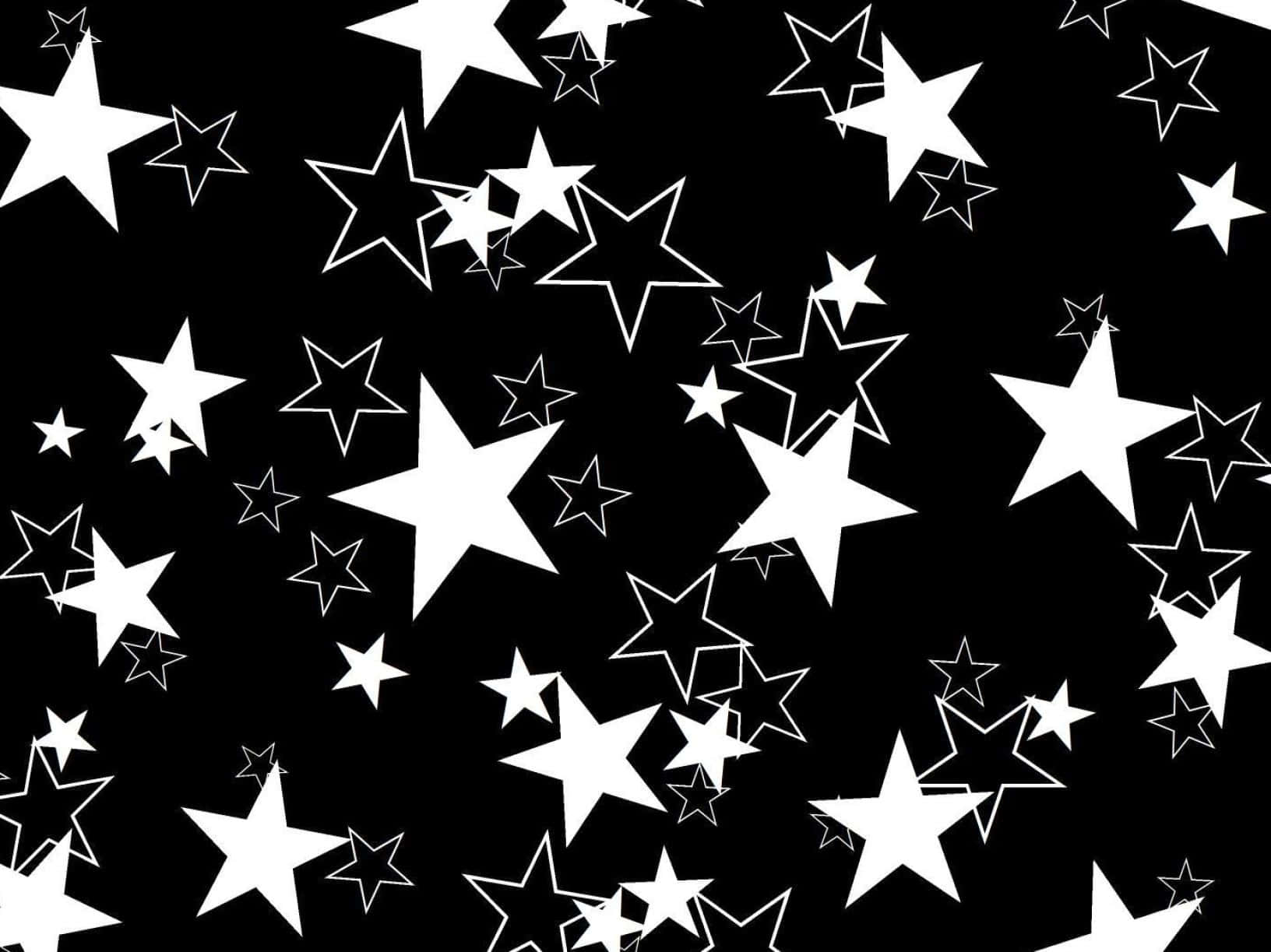 1640x1230 Download Pretty Black White Stars Wallpaper, Desktop