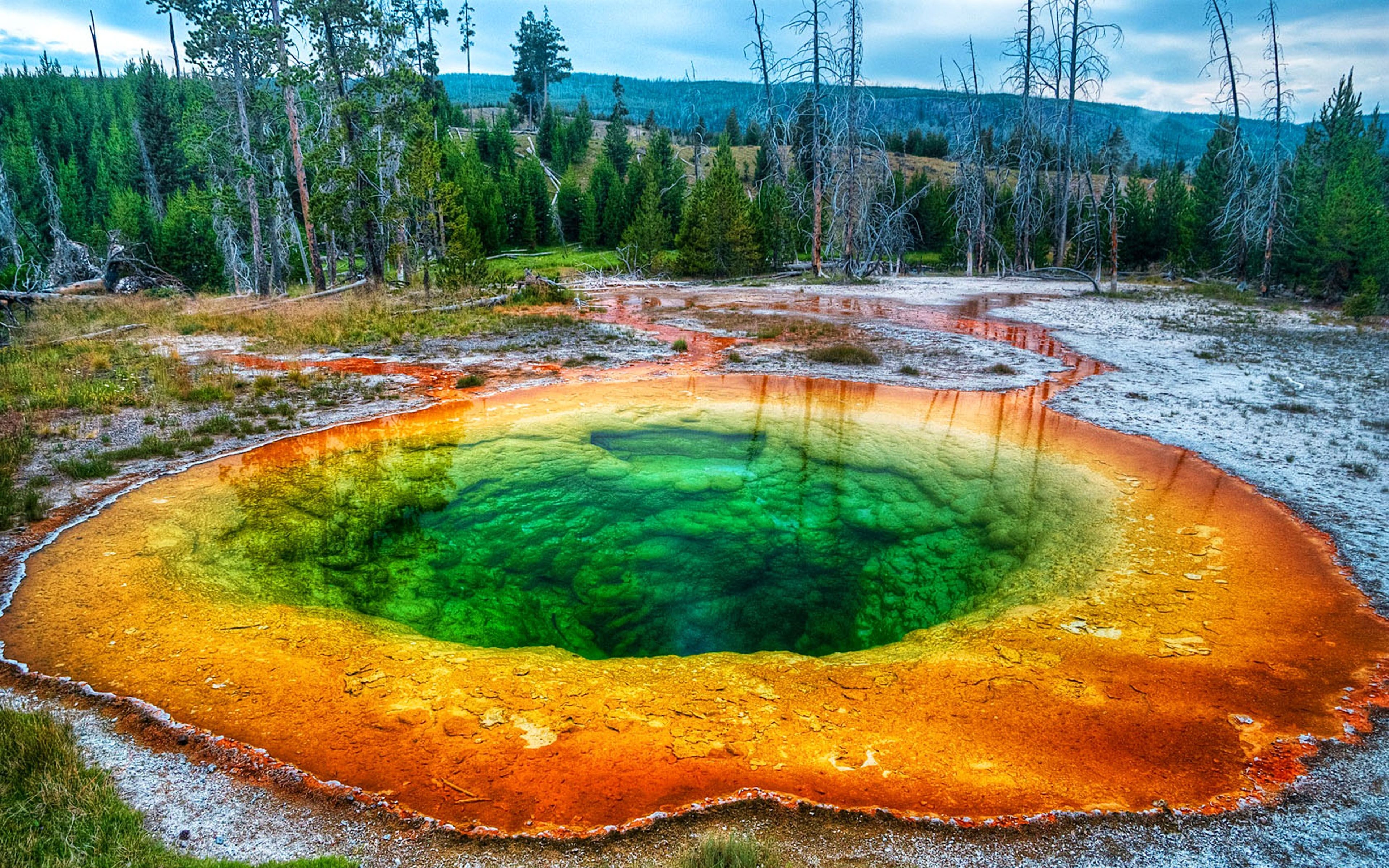 3840x2400 Beautiful HD Wallpaper Geyser Yellowstone National Park Usa, Desktop