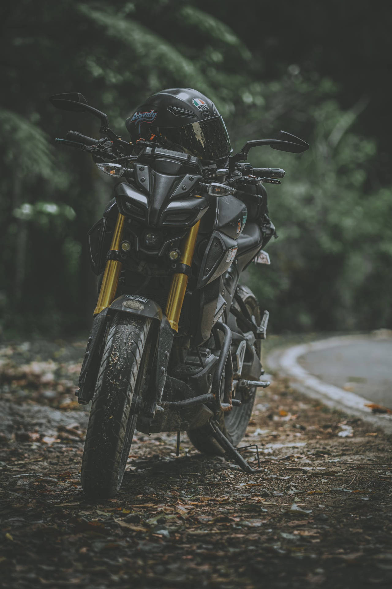 1280x1920 Download Aesthetic Black Yamaha MT 15 Bike Wallpaper, Phone