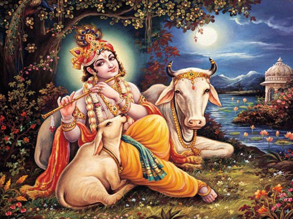 1030x770 Download Lord Krishna And Cow Awesome Large Hindu God Wallpaper, Desktop