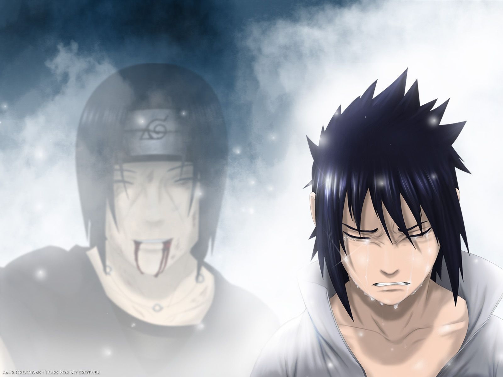 1600x1200 Tears Uchiha Sasuke Naruto: Shippuden Uchiha Itachi anime boys crying brothers wallpaperx1200, Desktop