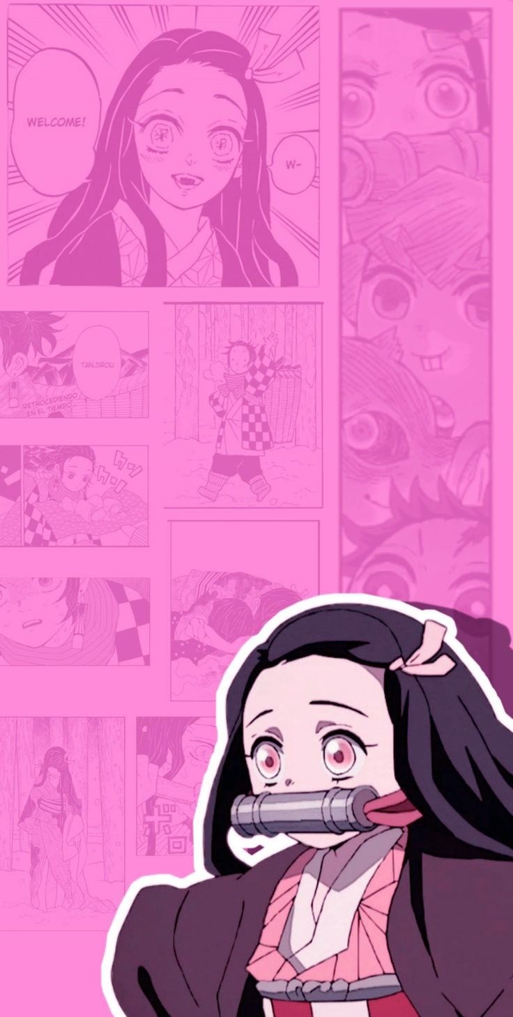 740x1460 Nezuko Wallpaper Discover more Aesthetic, Background, Cute, iPhone, Lock Screen wallpaper.. Cute anime wallpaper, Anime demon, Anime wallpaper phone, Phone