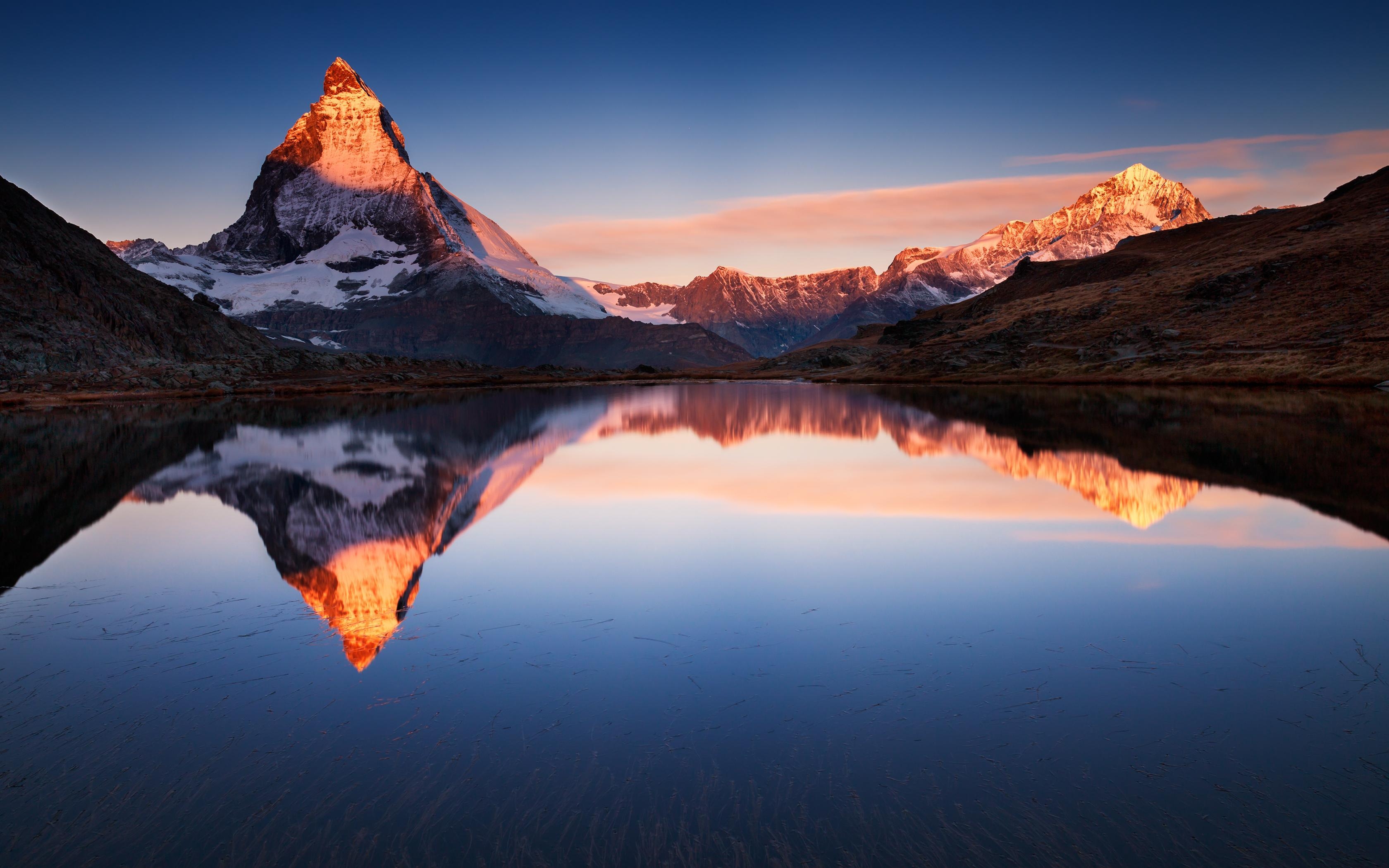 3360x2100 Picture Nature mountain Sky Lake sunrise and sunset, Desktop