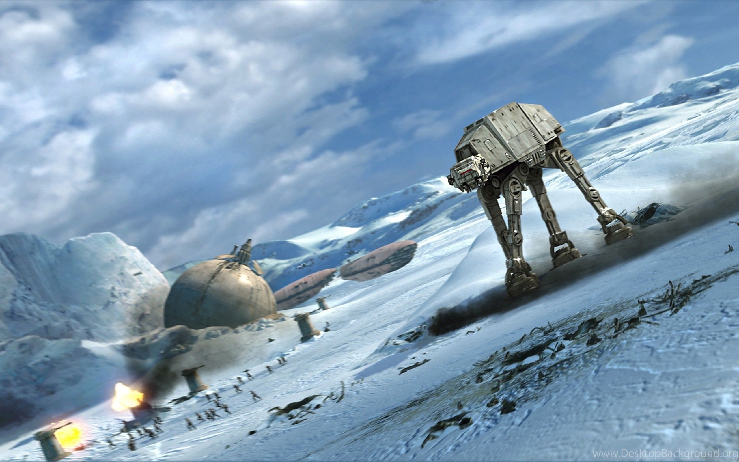 2560x1600 Star Wars, Battle, Hoth, AT AT wallpaper Desktop Background, Desktop