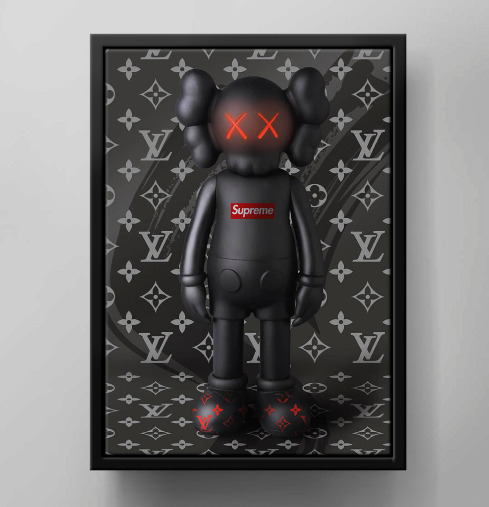 990x1030 KAWS LV X SUPREME CANVAS PRINT, Phone