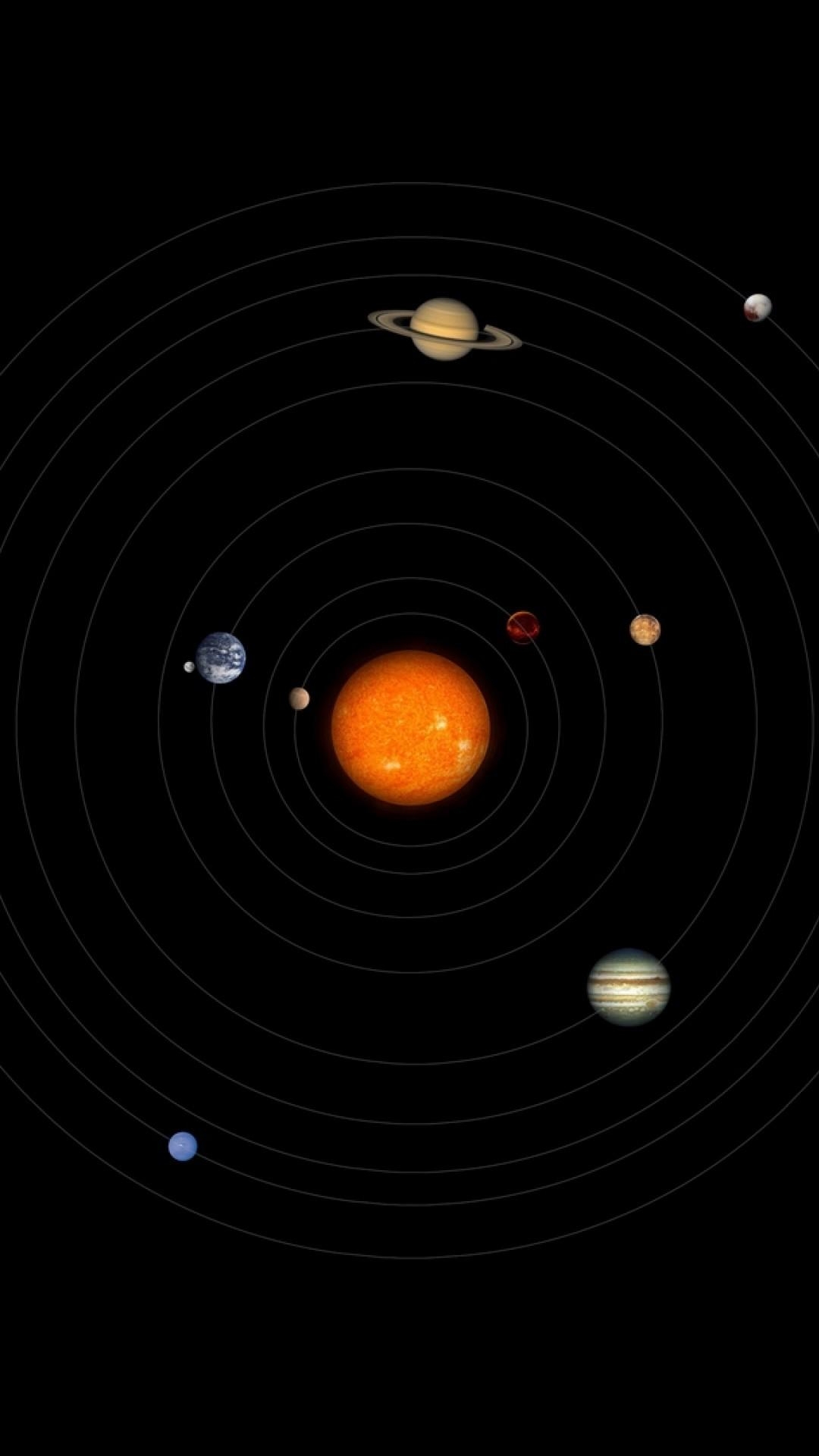 1080x1920 Solar system circles HD Wallpaper iPhone 6 / 6S Plus, Phone