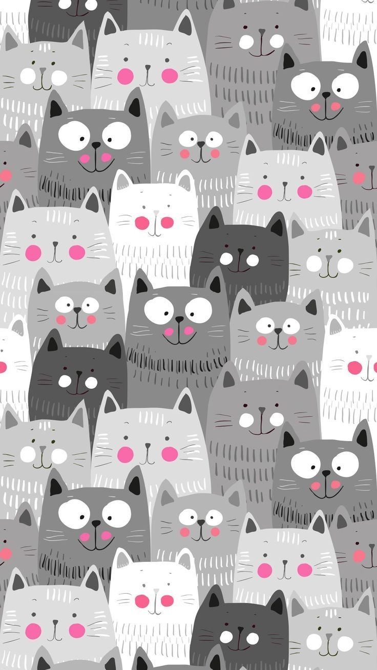 740x1310 Cat Hipster Collage Wallpaper Free Cat Hipster Collage Background, Phone