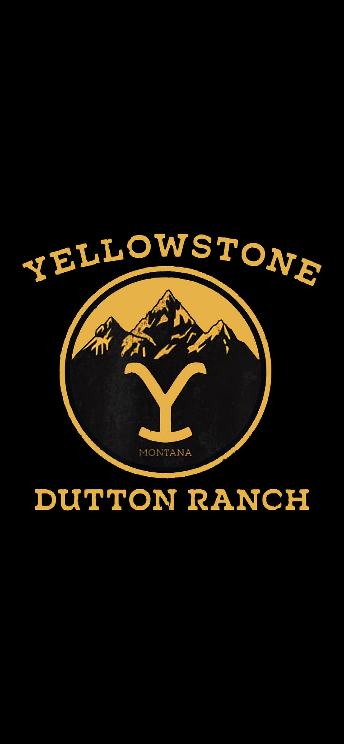 1170x2540 Yellowstone Dutton Ranch Logo Wallpaper, Phone