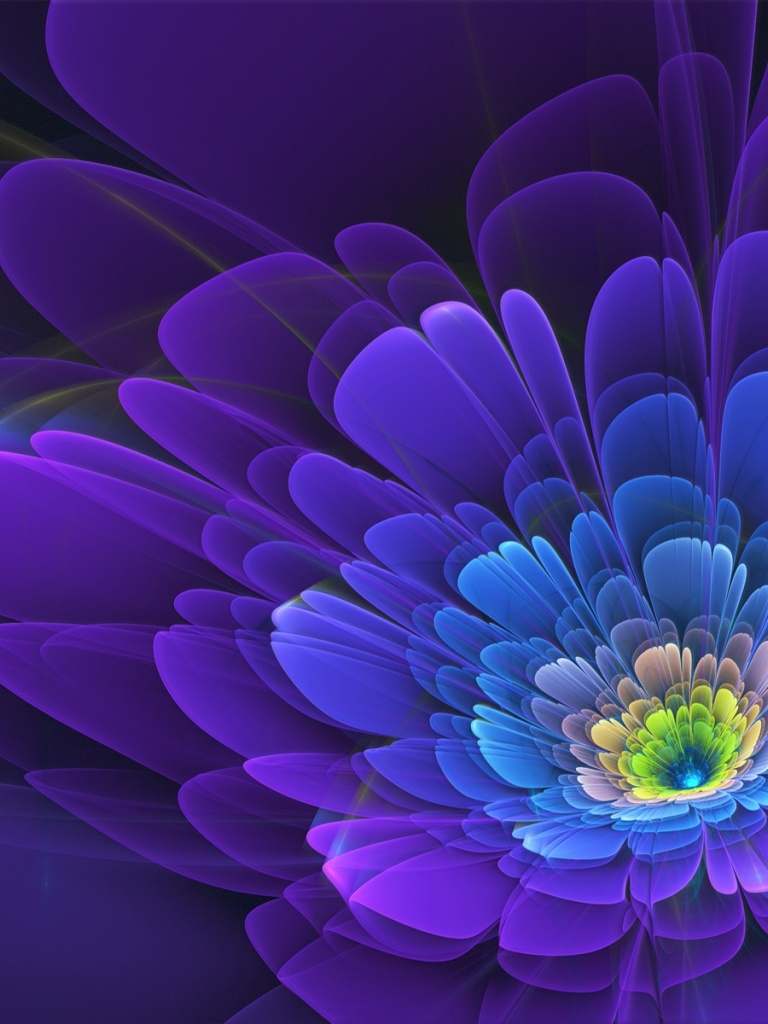 770x1030 Purple Flower Abstract iPad wallpaper, Phone