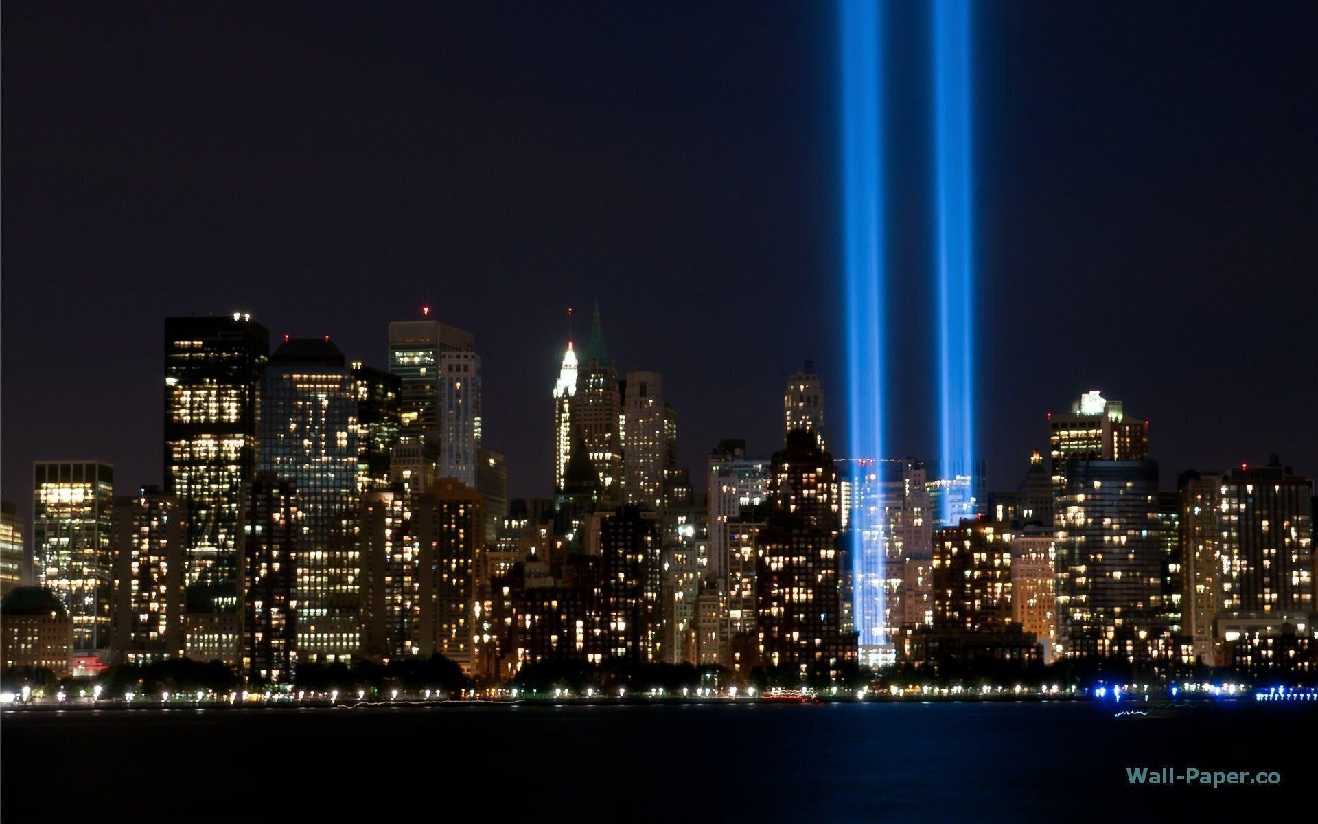 1920x1200 The Tribute In Light Rises Above Lower Manhattan During A Test, Desktop