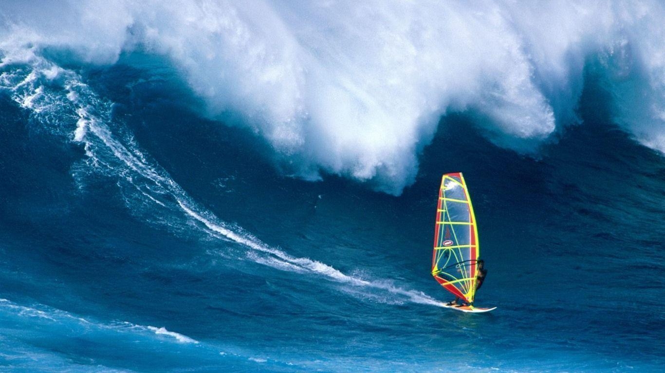 1370x770 Windsurfing Surfing Outdoor Sports Wallpaper Series, Desktop