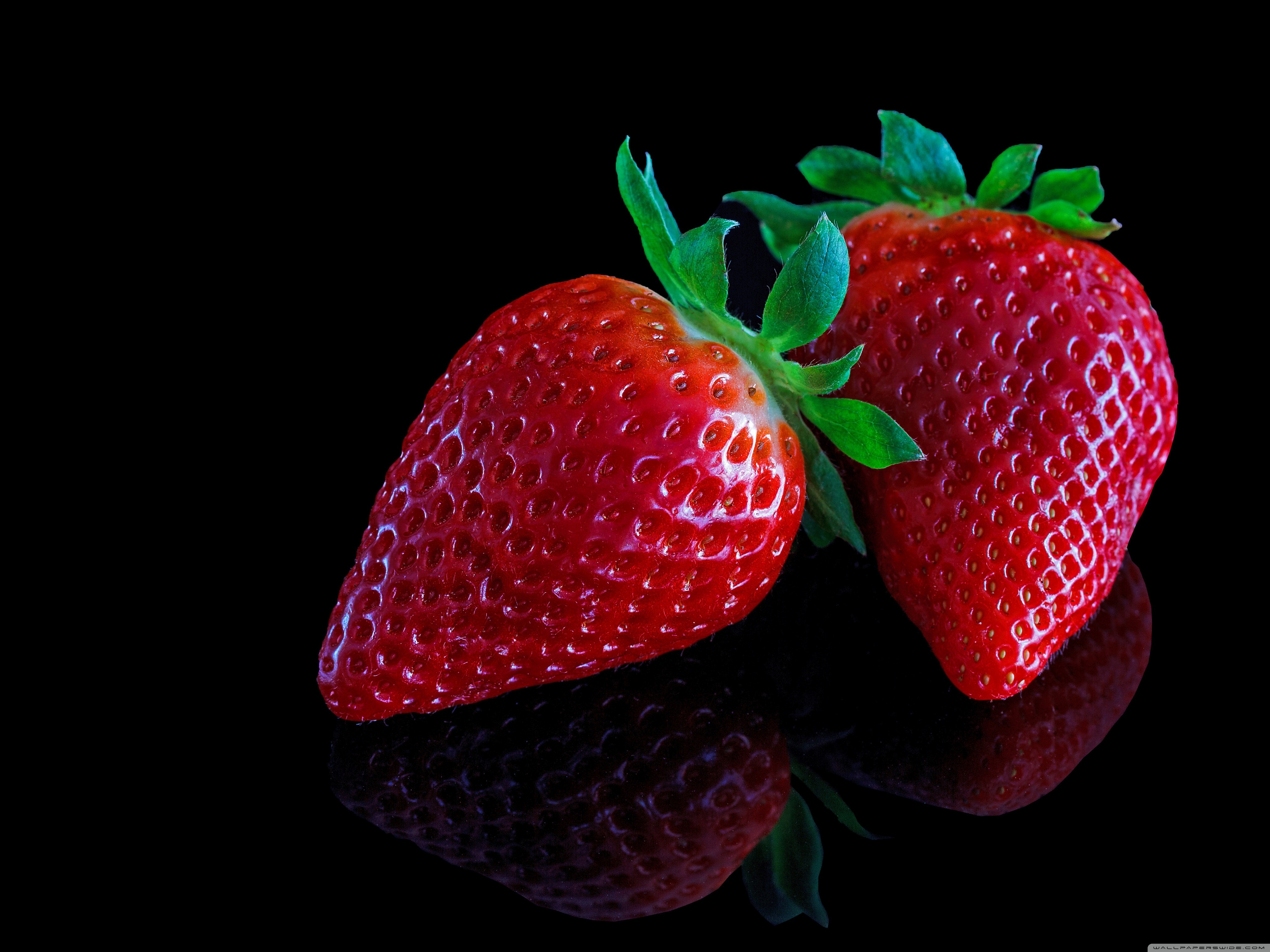 4100x3080 Strawberries On Black Background ❤ 4K HD Desktop Wallpaper for 4K, Desktop