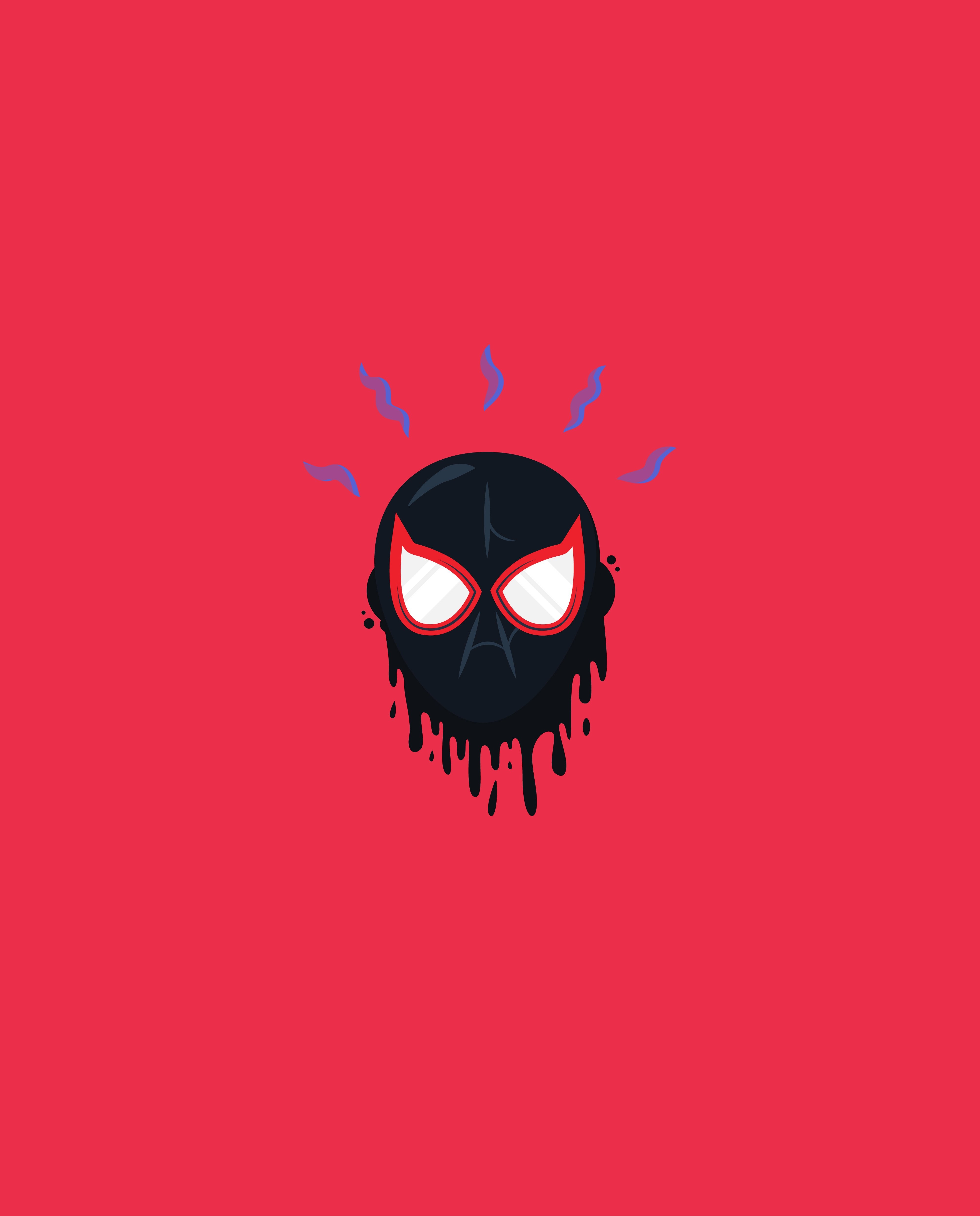 4000x4970 Miles Morales Wallpaper 4K, Spider Verse, Magenta Background, Phone