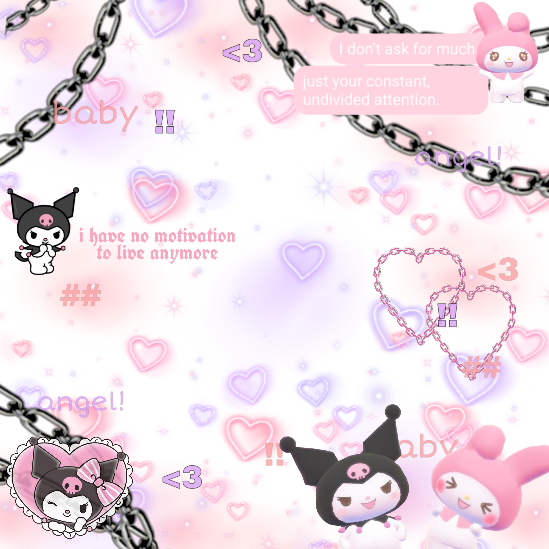 2290x2290 chains aesthetic kuromi Sticker by ✧・ﾟ, Phone