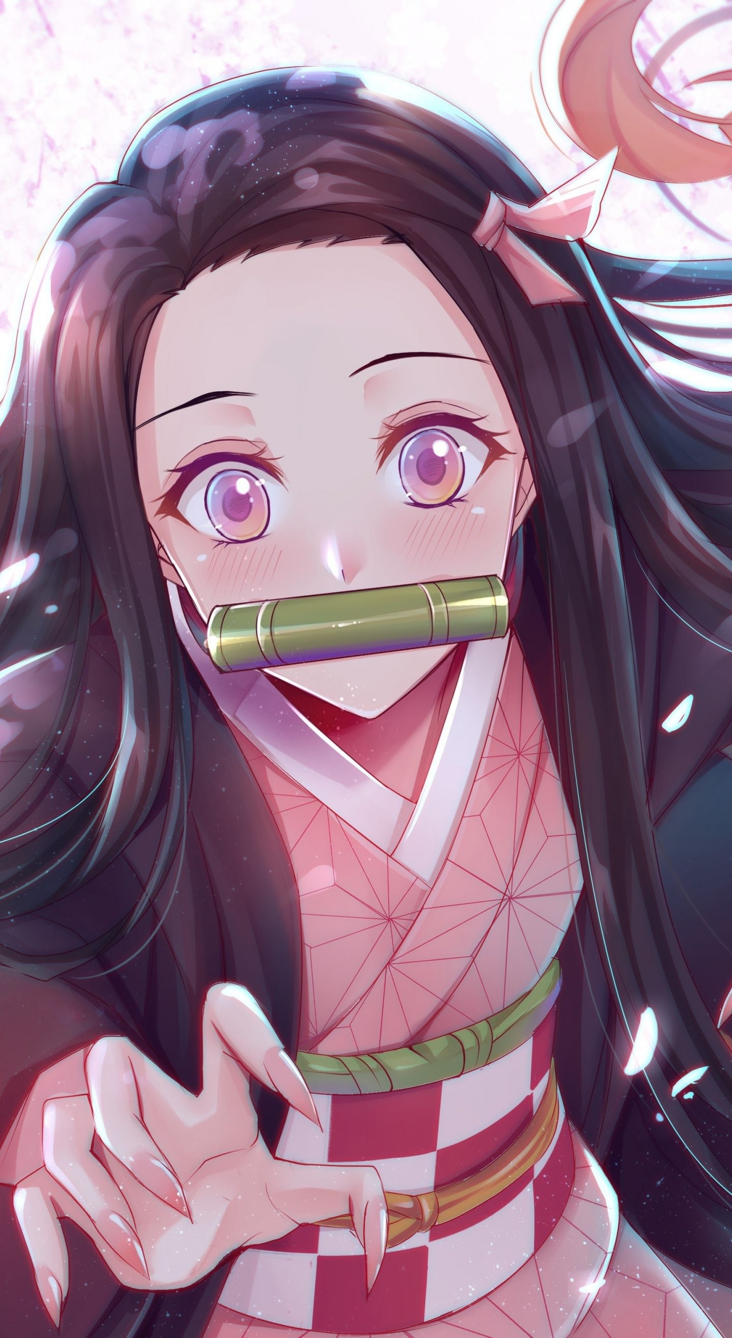 1440x2630 Beautiful, Anime, Kamado Nezuko, Wallpaper Wallpaper HD, Phone