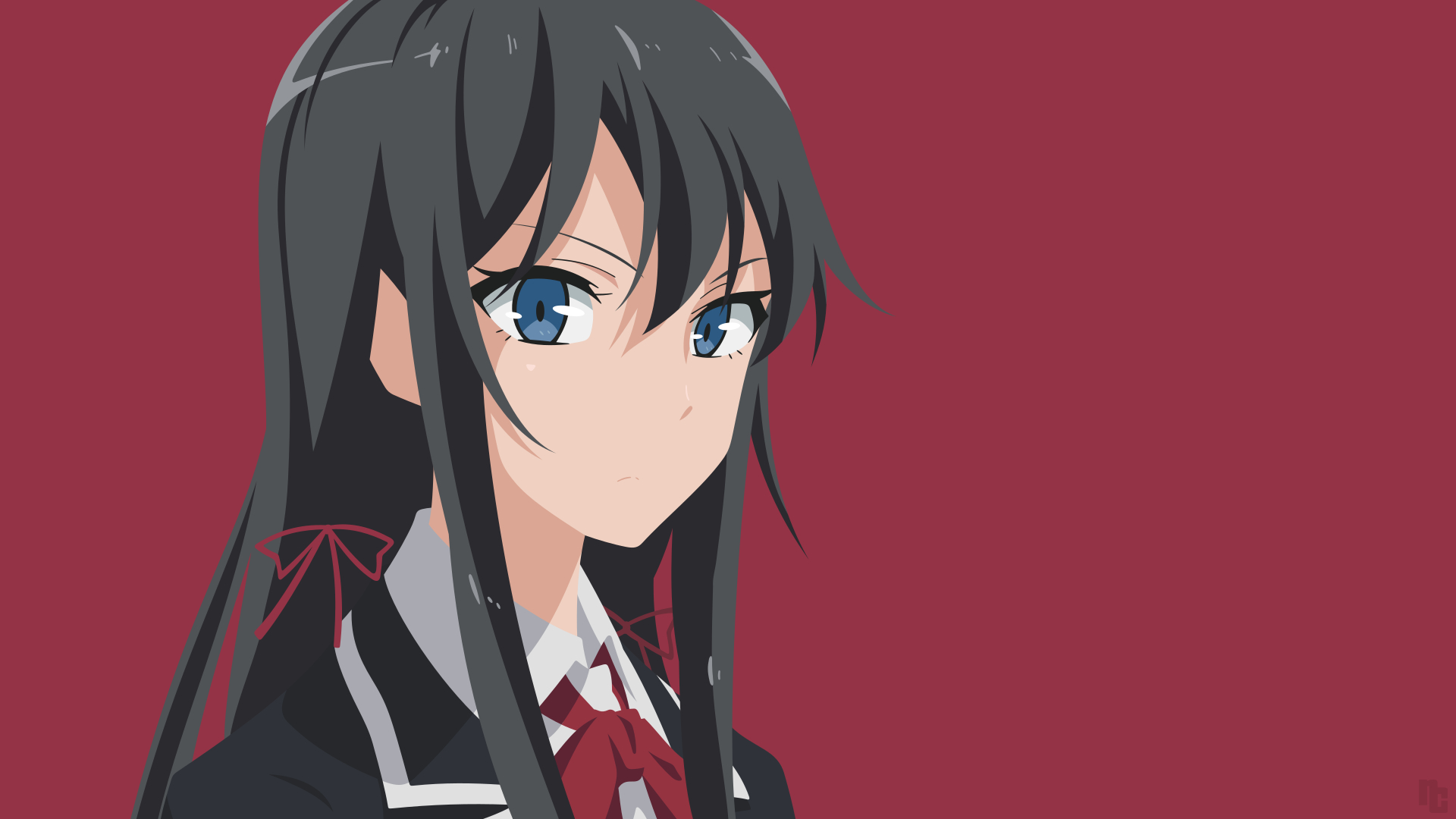 1920x1080 My Teen Romantic Comedy SNAFU Yukinoshita Minimalist Wallpaper, Desktop