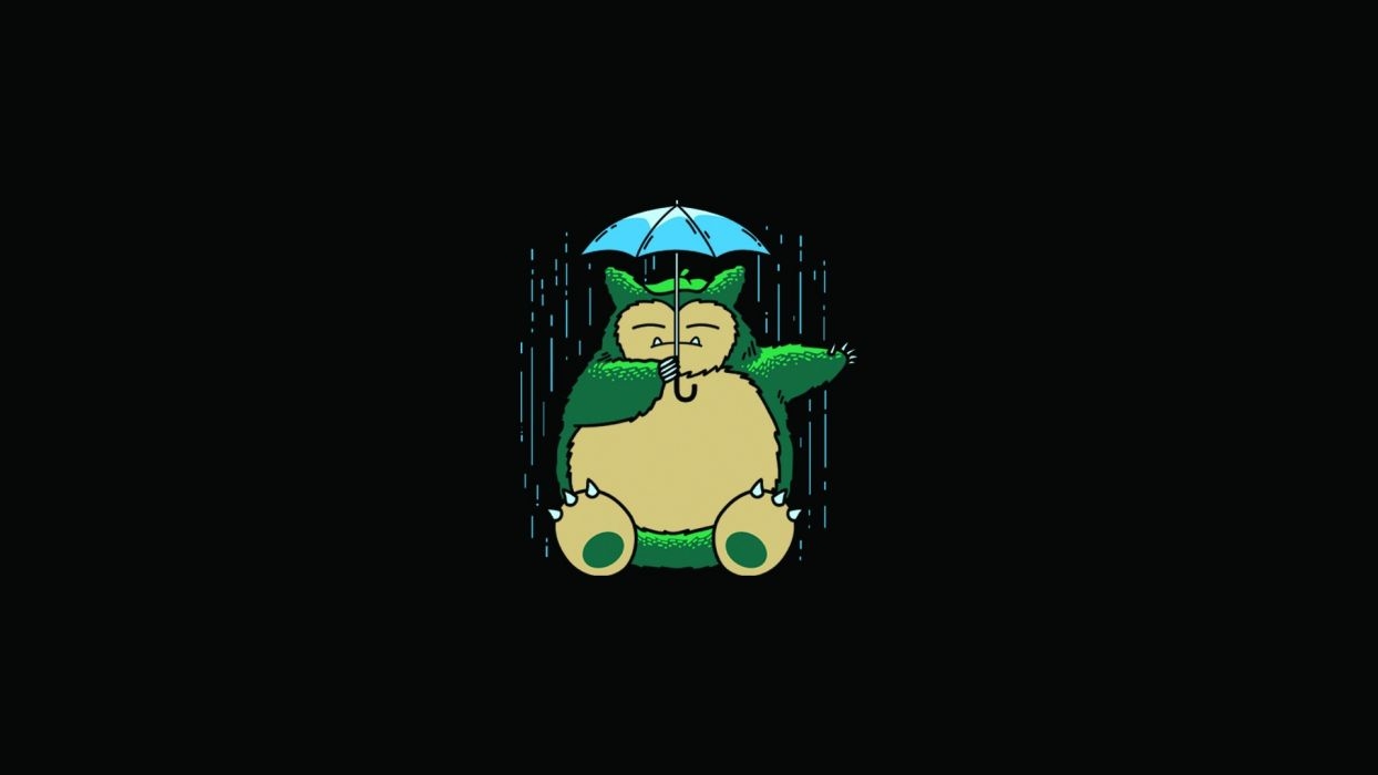 1250x700 My Neighbor Totoro Totoro Anime Umbrella rain wallpaperx1080, Desktop