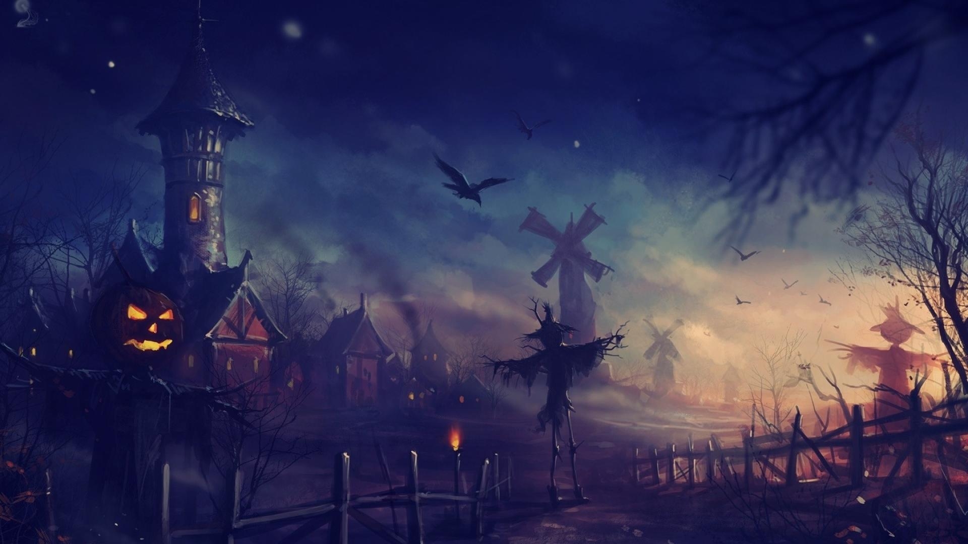 1920x1080 Halloween Evening Wallpaper Desktop Background, Desktop