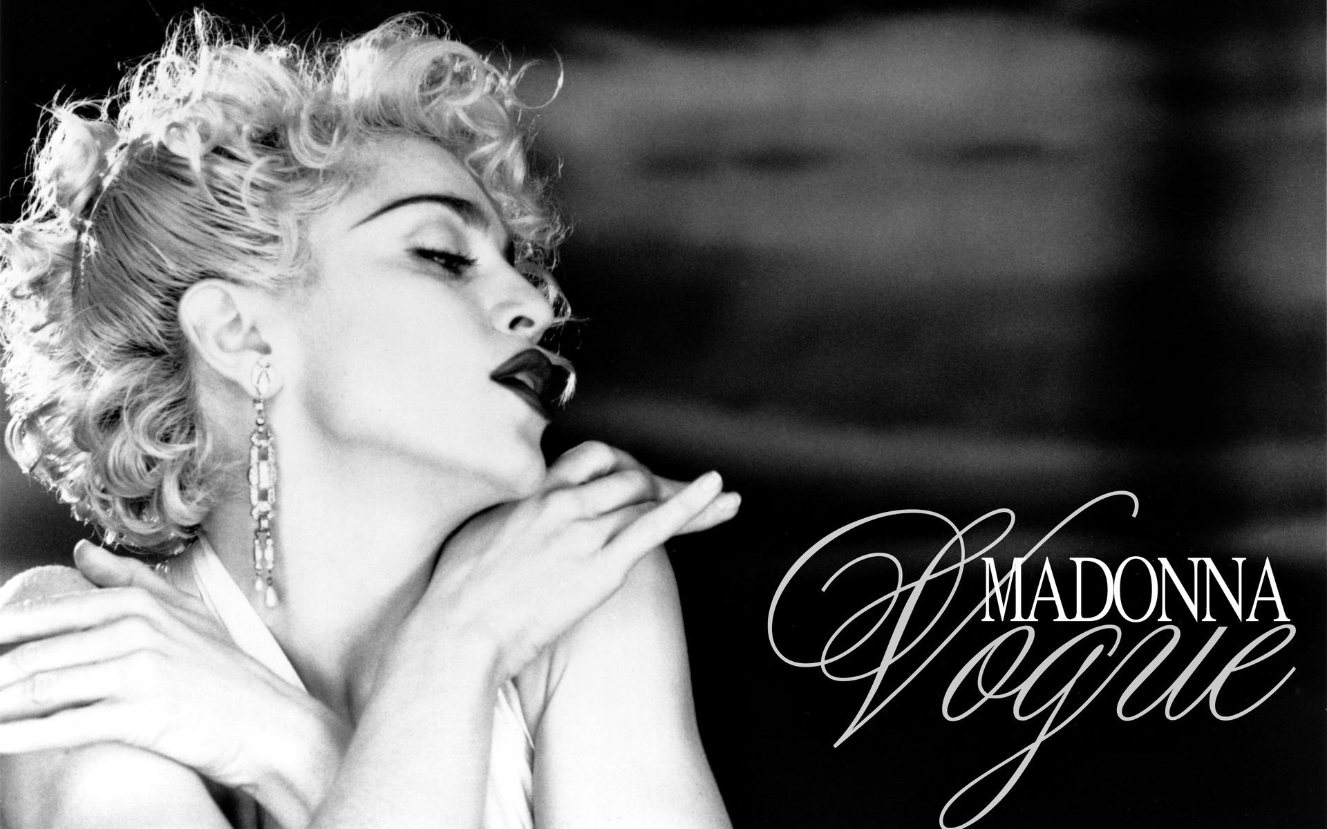 1920x1200 Madonna Vogue Black and White Photo Picture Hollywood Girl Singer HD, Desktop