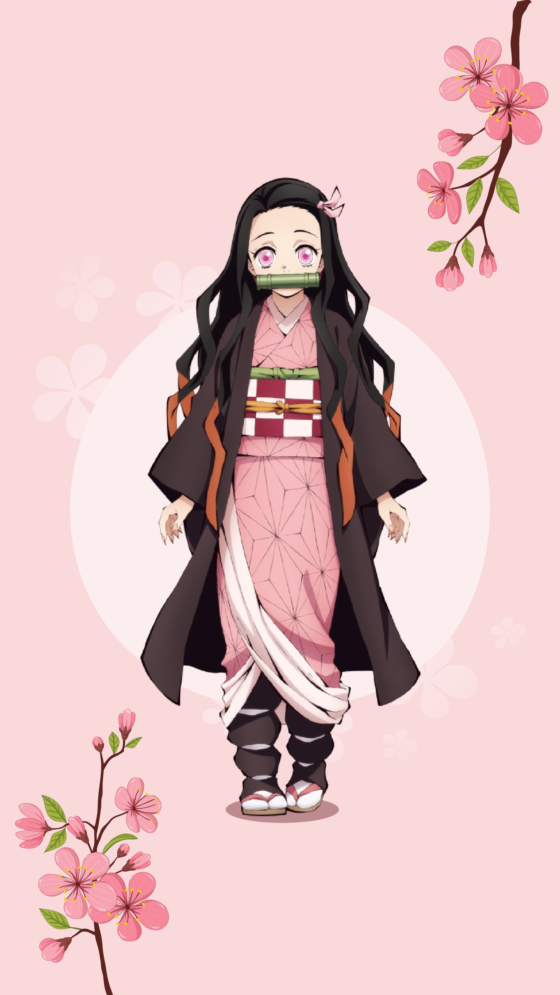 1880x3340 4K Nezuko Kamado Wallpaper, Phone