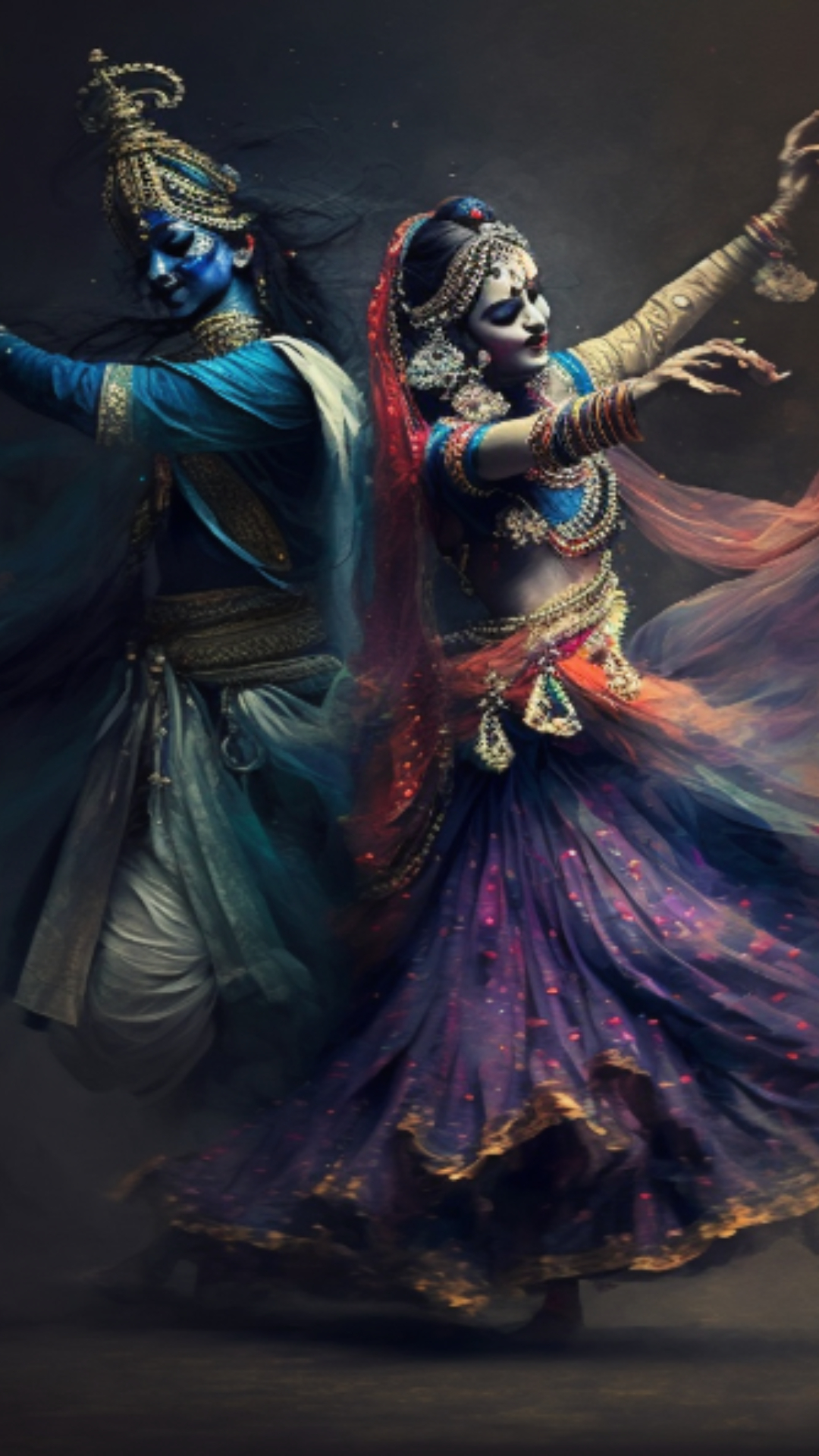 1080x1920 These AI image of Krishna raas leela are stunning!, Phone