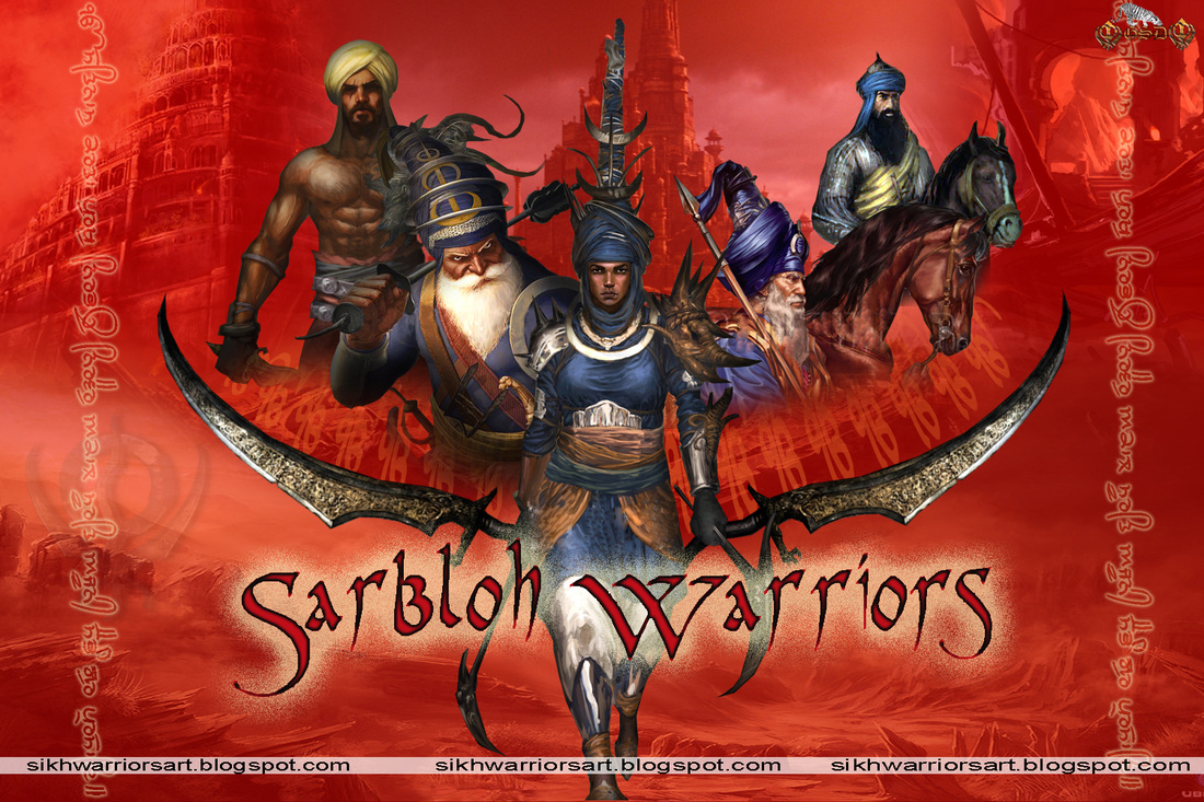 1100x740 Sikh Warriors Art, Desktop