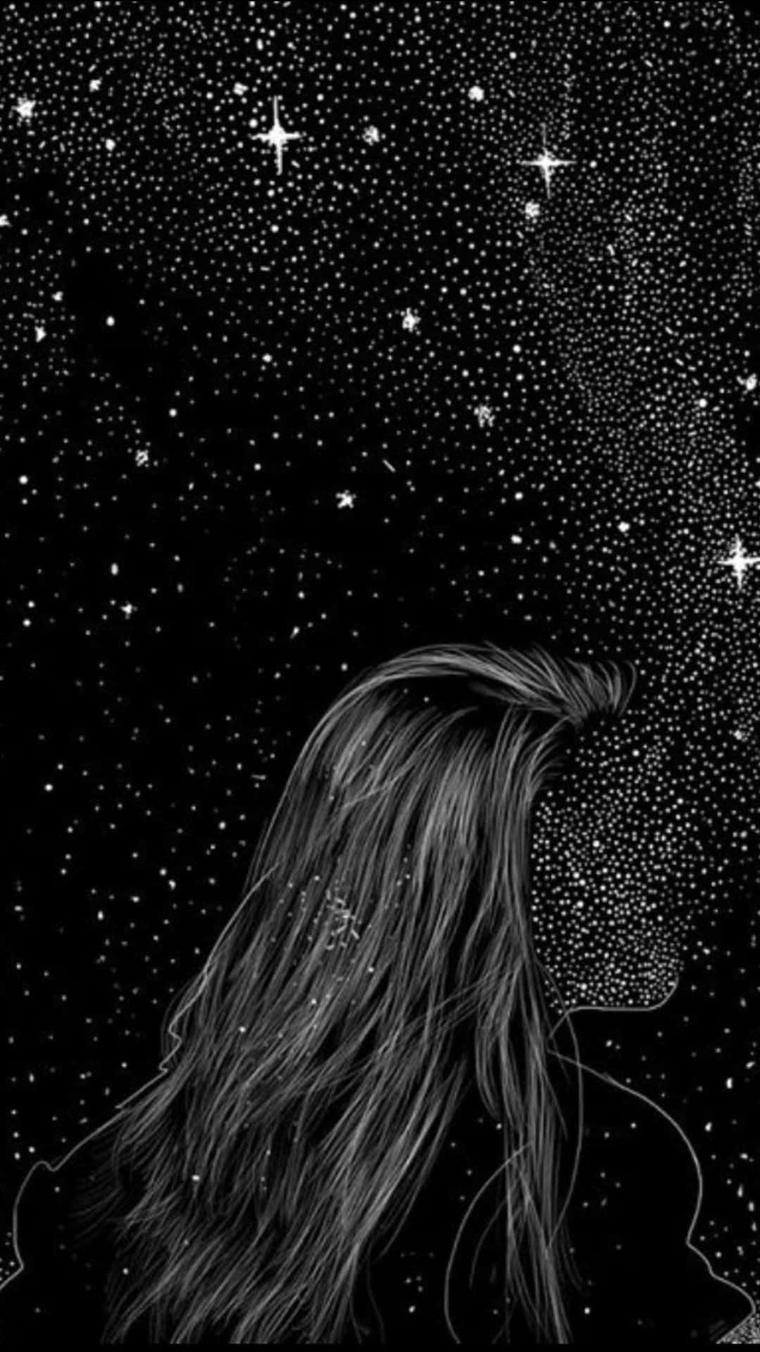 1080x1920 Download Girl With Stars Gothic iPhone Wallpaper, Phone