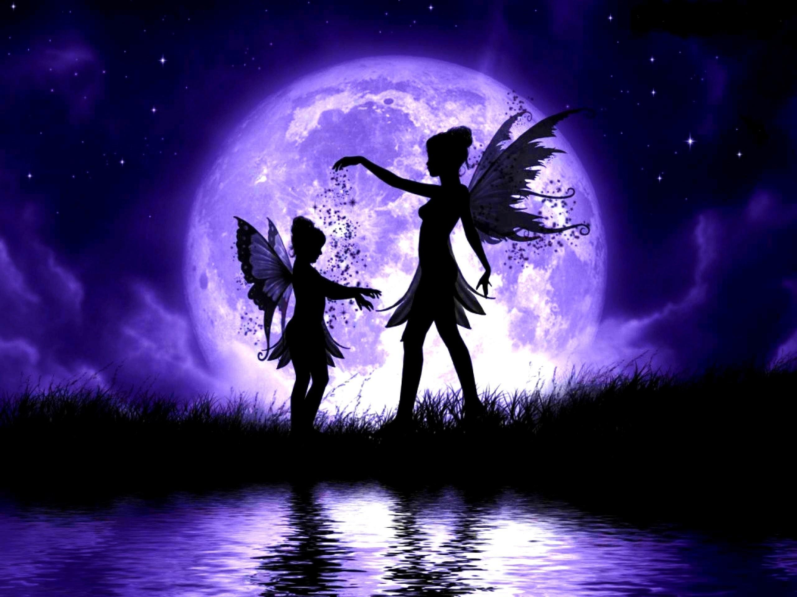 2560x1920 Fairy, fantasy, Tablet, Free, Desktop Wallpaper, Wings, Moon, Desktop