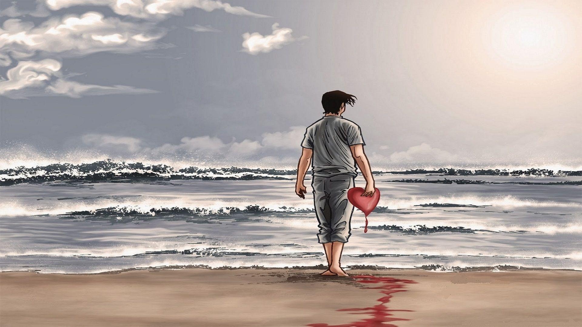 1920x1080 Life Wastage Alone Broken Hearted Hd Wallpaper Free, Desktop