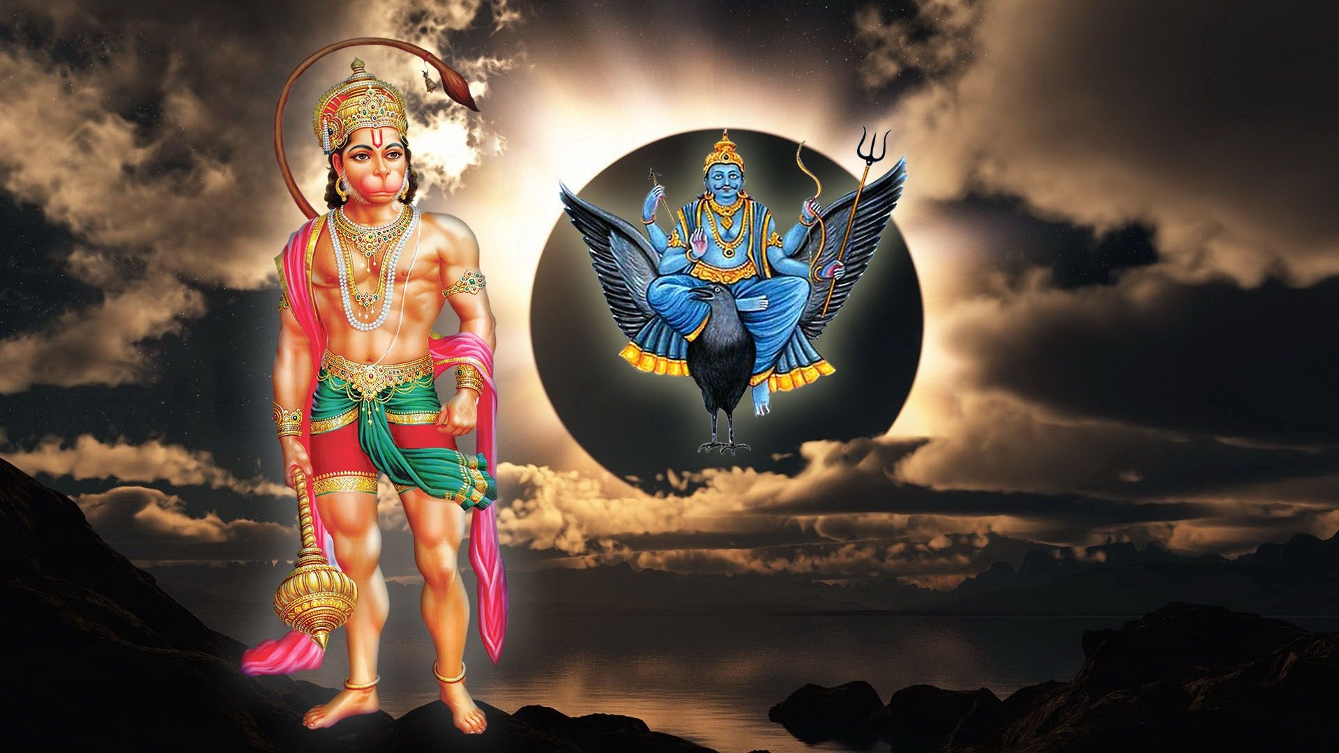 1920x1080 Shani Dev Hanuman Ji Image. Hindu Gods and Goddesses, Desktop