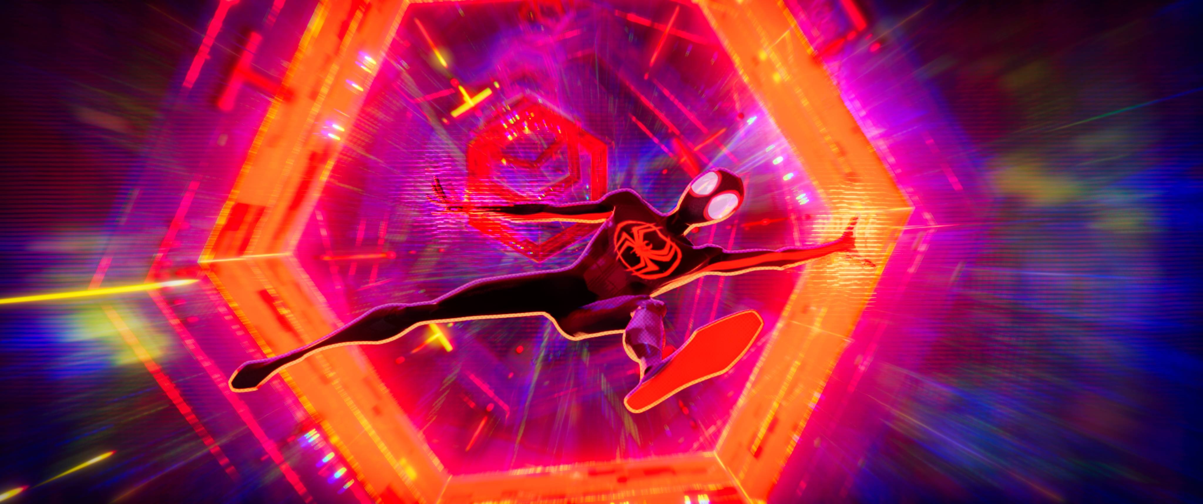 4100x1720 Spider Man: Across The Spider Verse Wallpaper Free Spider Man: Across The Spider Verse Background, Dual Screen