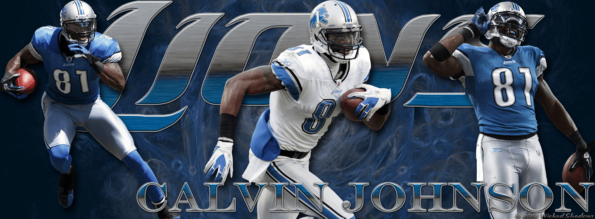 2000x740 Wallpaper By Wicked Shadows: Detroit Lions NFL wallpaper, Dual Screen