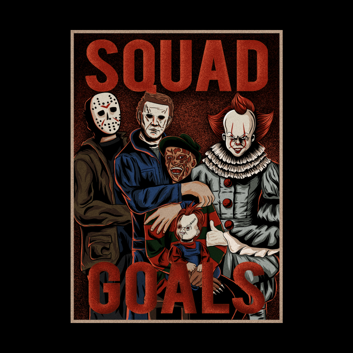 1200x1200 horror squad goals. opoyostudio's Artist Shop. Horror artwork, Horror movie art, Scary wallpaper, Phone