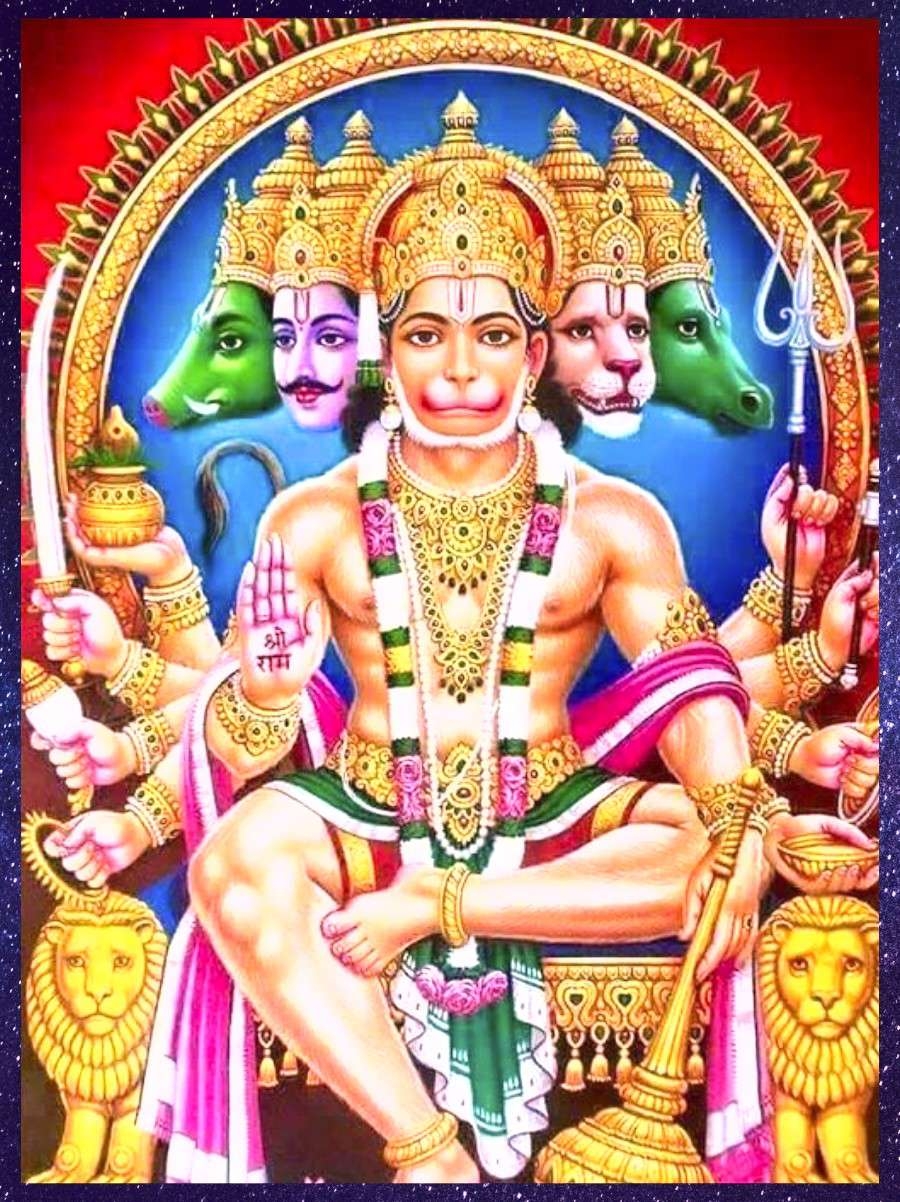 900x1210 Panchamukha Hanuman Wallpaper Free Panchamukha Hanuman Background, Phone