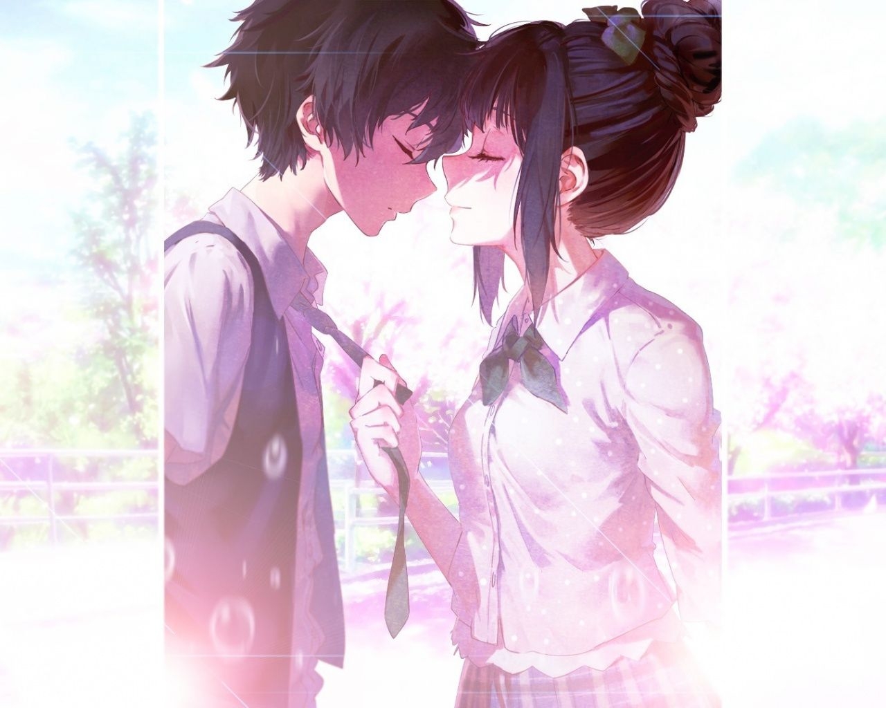 1280x1030 Download  wallpaper anime, couple, eru chitanda, houtarou, Desktop