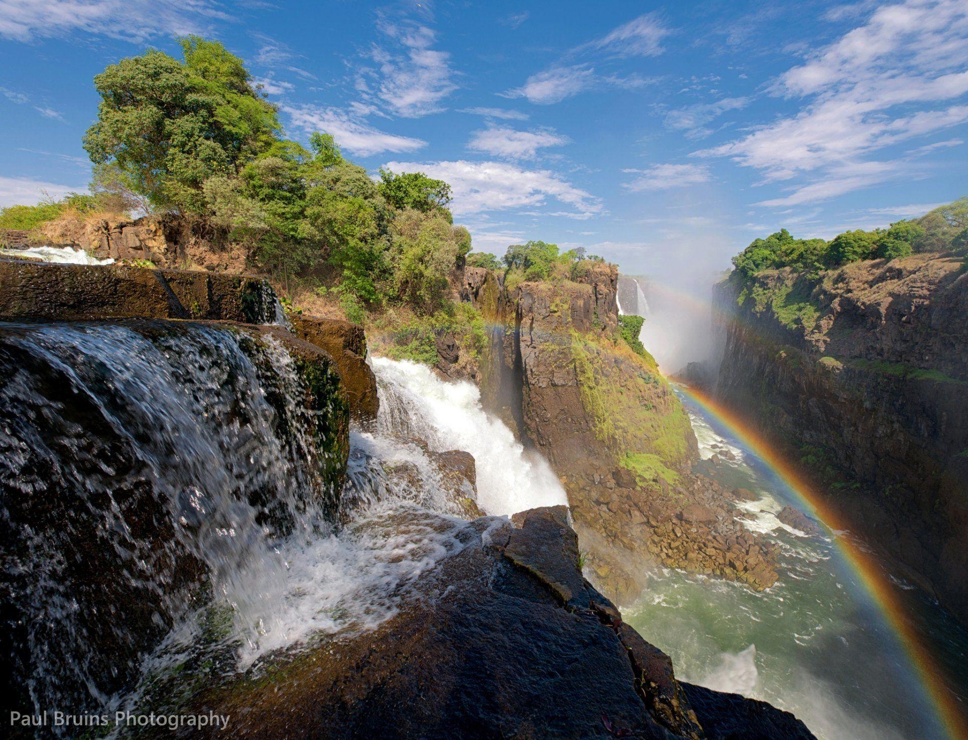 1920x1470 nature rainbow waterfall victoria south africa zambia and zimbabwe, Desktop