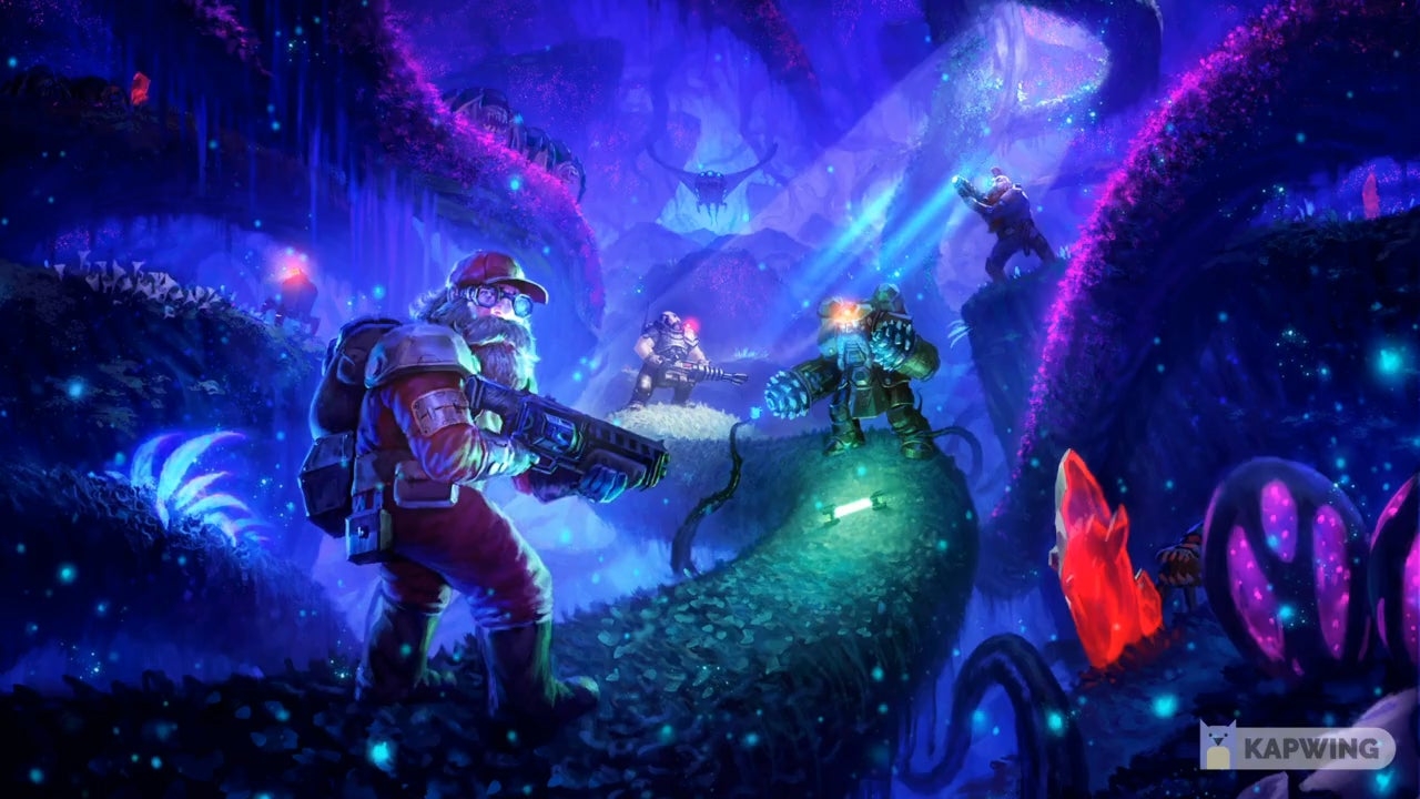 1280x720 Made a Deep Rock Galactic animated wallpaper from the presskit wallpaper in WallpaperEngine! Link in the comments.: DeepRockGalactic, Desktop