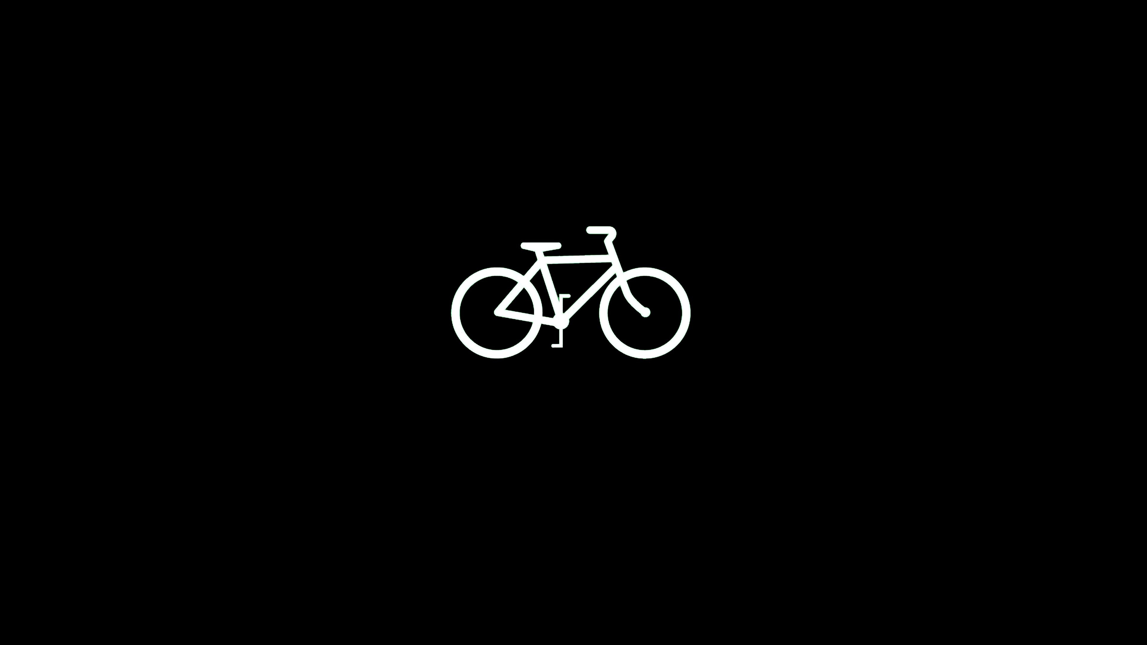 3840x2160 Bicycle Dark Black Minimal 4k, HD Artist, 4k Wallpaper, Image, Background, Photo and Picture, Desktop