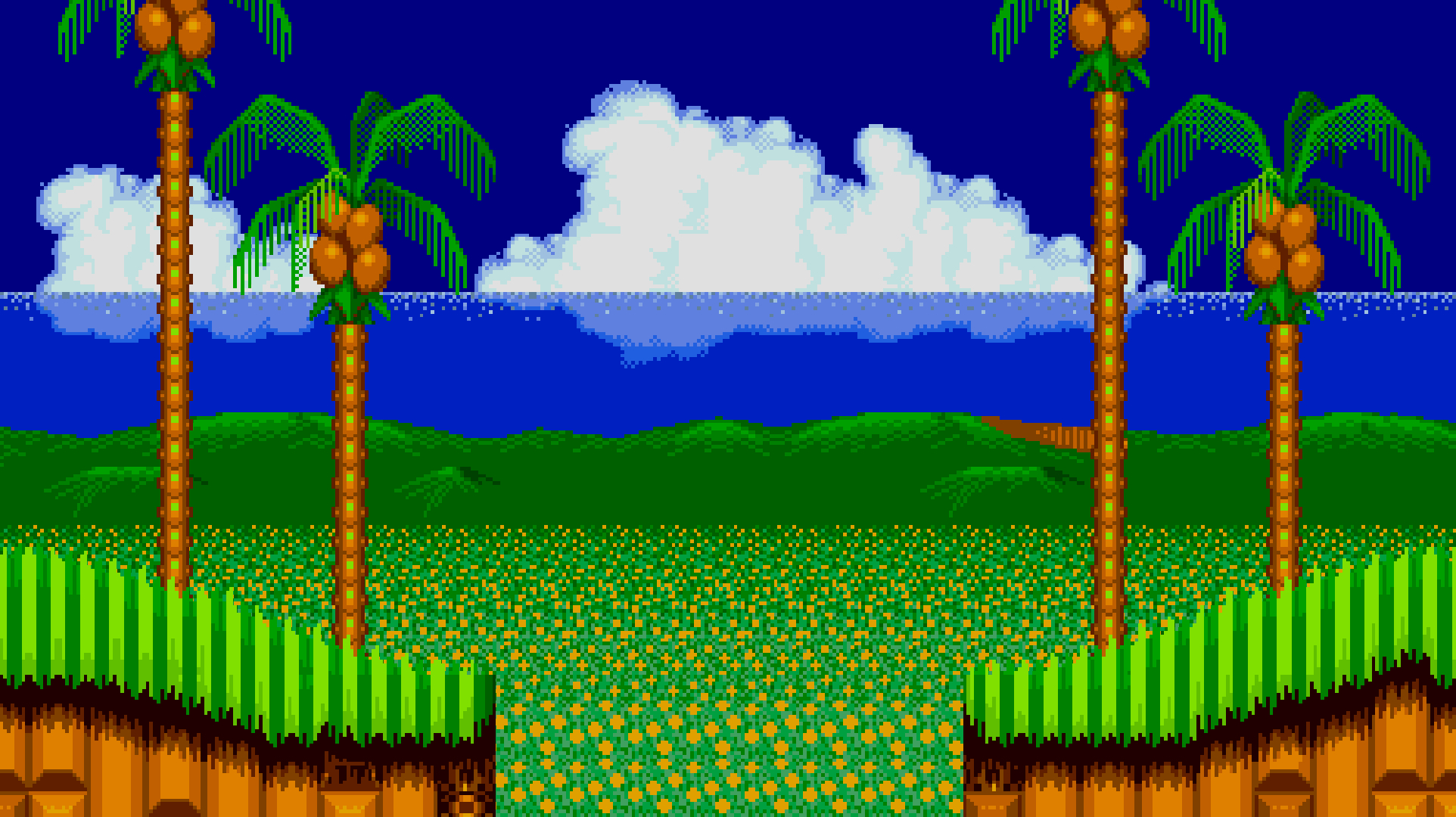 1930x1080 Emerald Hill Zone, Act 1, Desktop