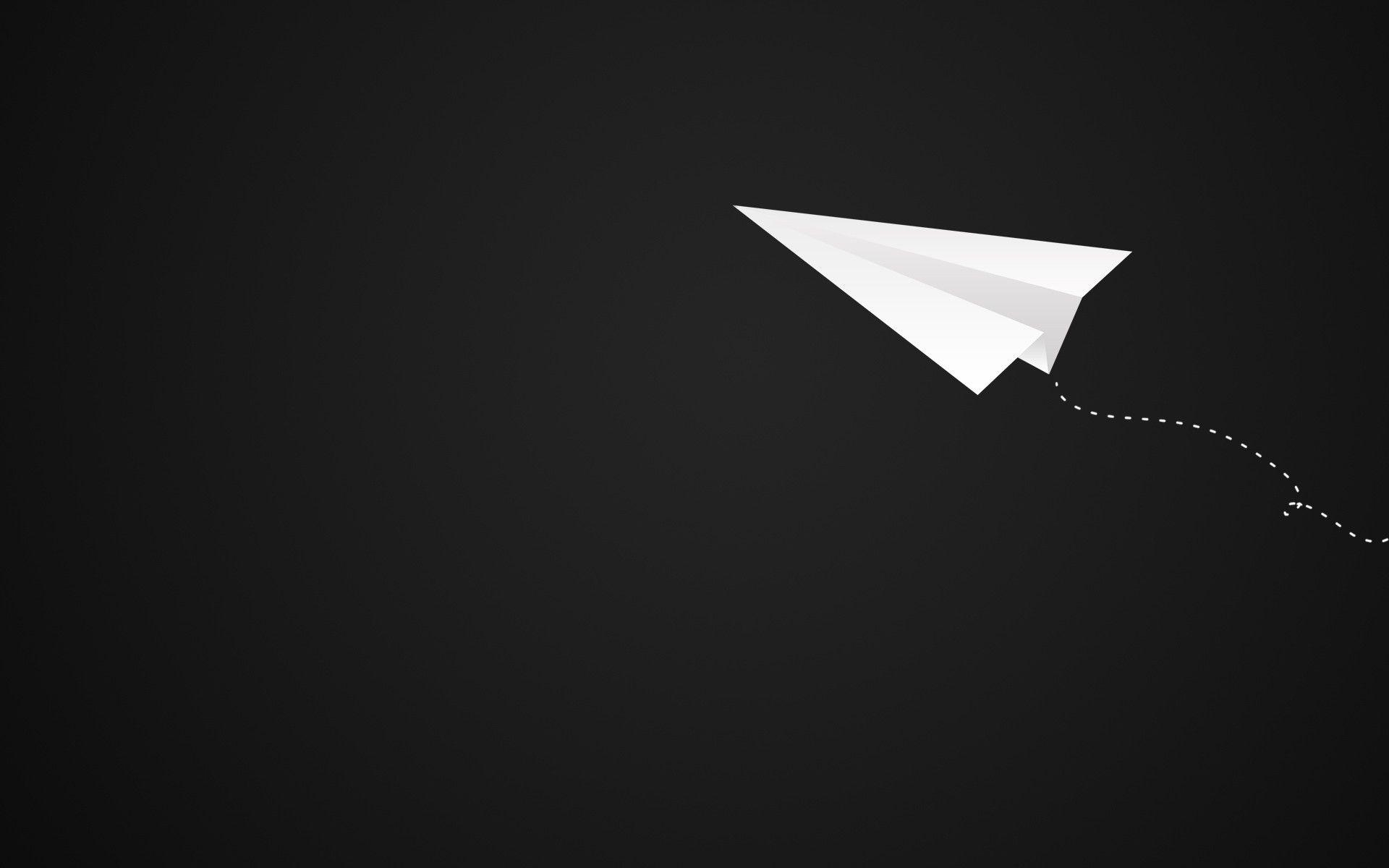 1920x1200 minimalistic monochrome paper plane /  Wallpaper. Fondos, Desktop