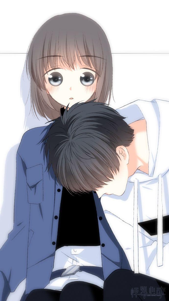 690x1230 Sweet - Anime Cute Couple Wallpaper, Phone