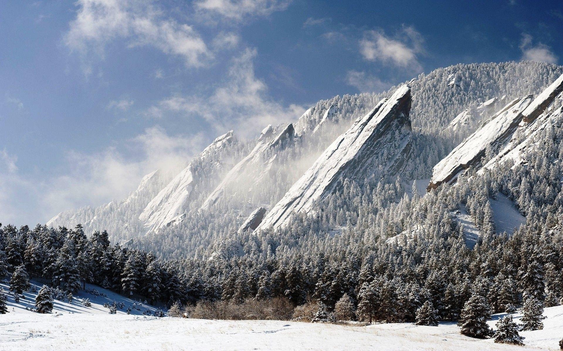 1920x1200 Snow Covered Rocks In The Mountains Of Colorado Wallpaper, Desktop