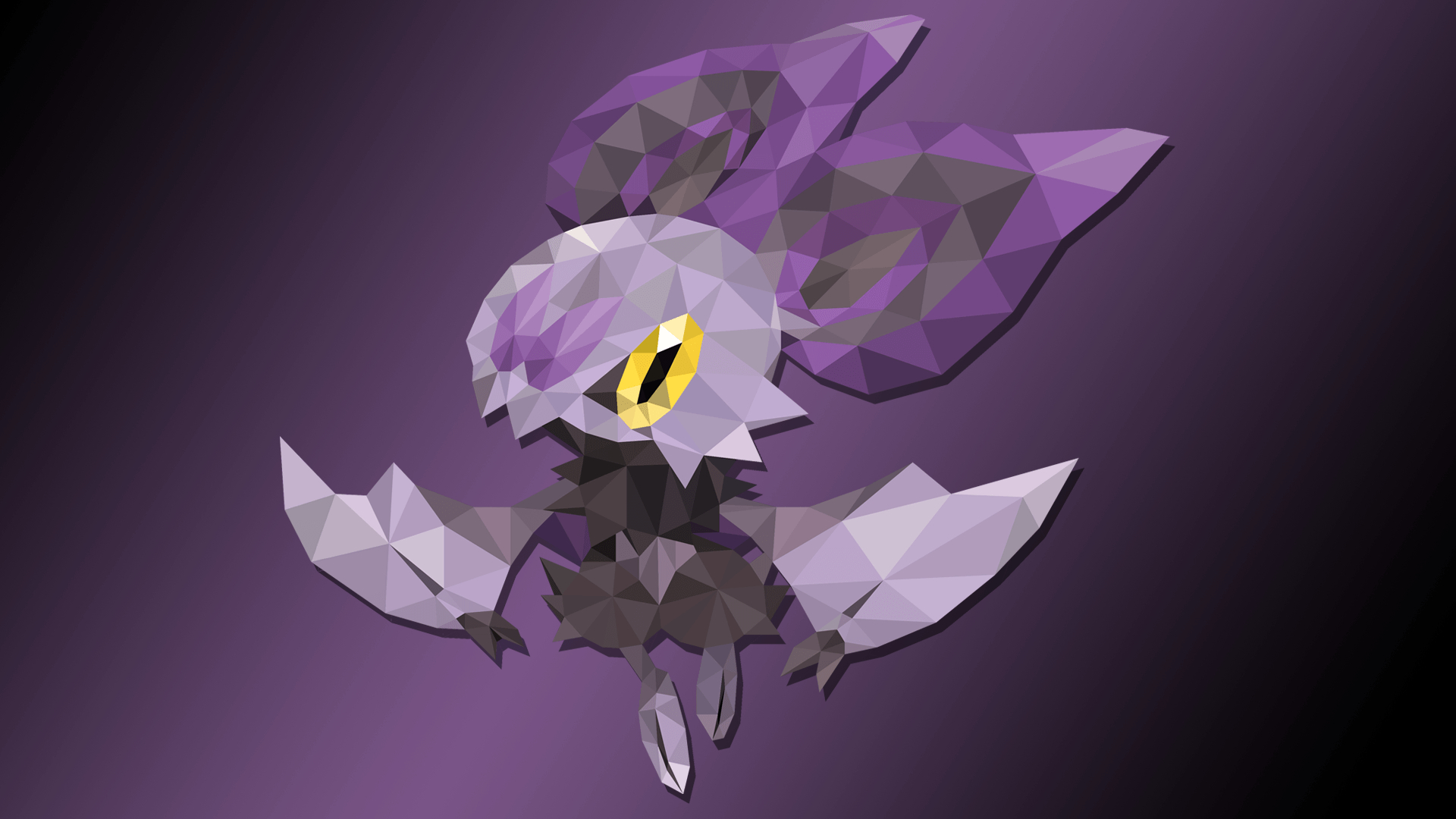 1920x1080 Polygon Art of Noibat, Desktop