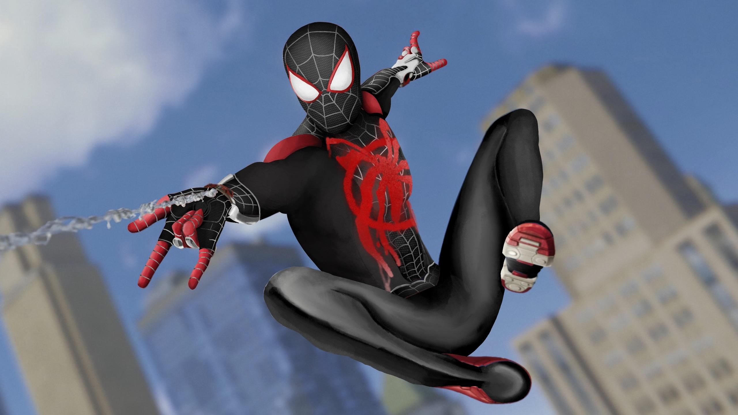 2560x1440 Marvel's Spider Man Fan Designs An Awesome Looking Miles, Desktop