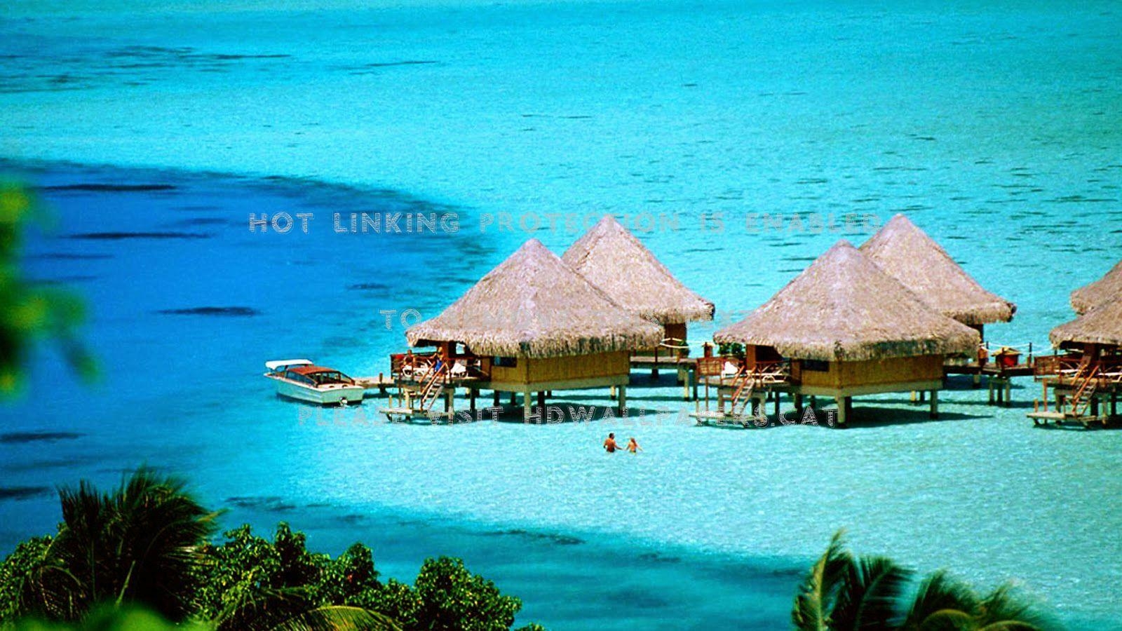 1600x900 raja ampat islands indonesia huts pacific, Desktop